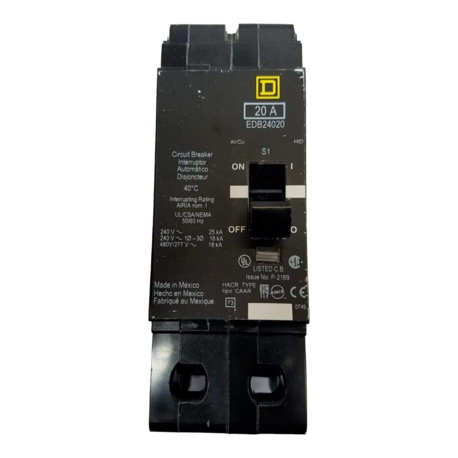 Square D EDB24020 Circuit Breaker — image 1 of 6