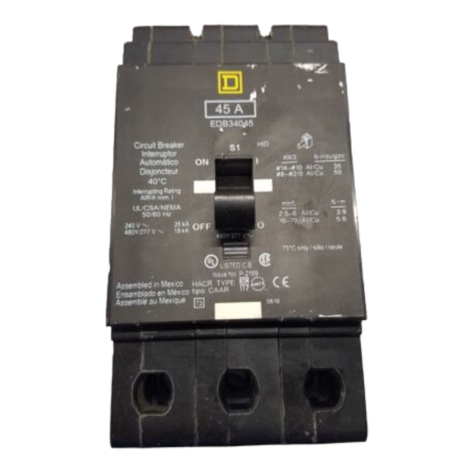 Square D EDB34045 Circuit Breaker — image 1 of 6