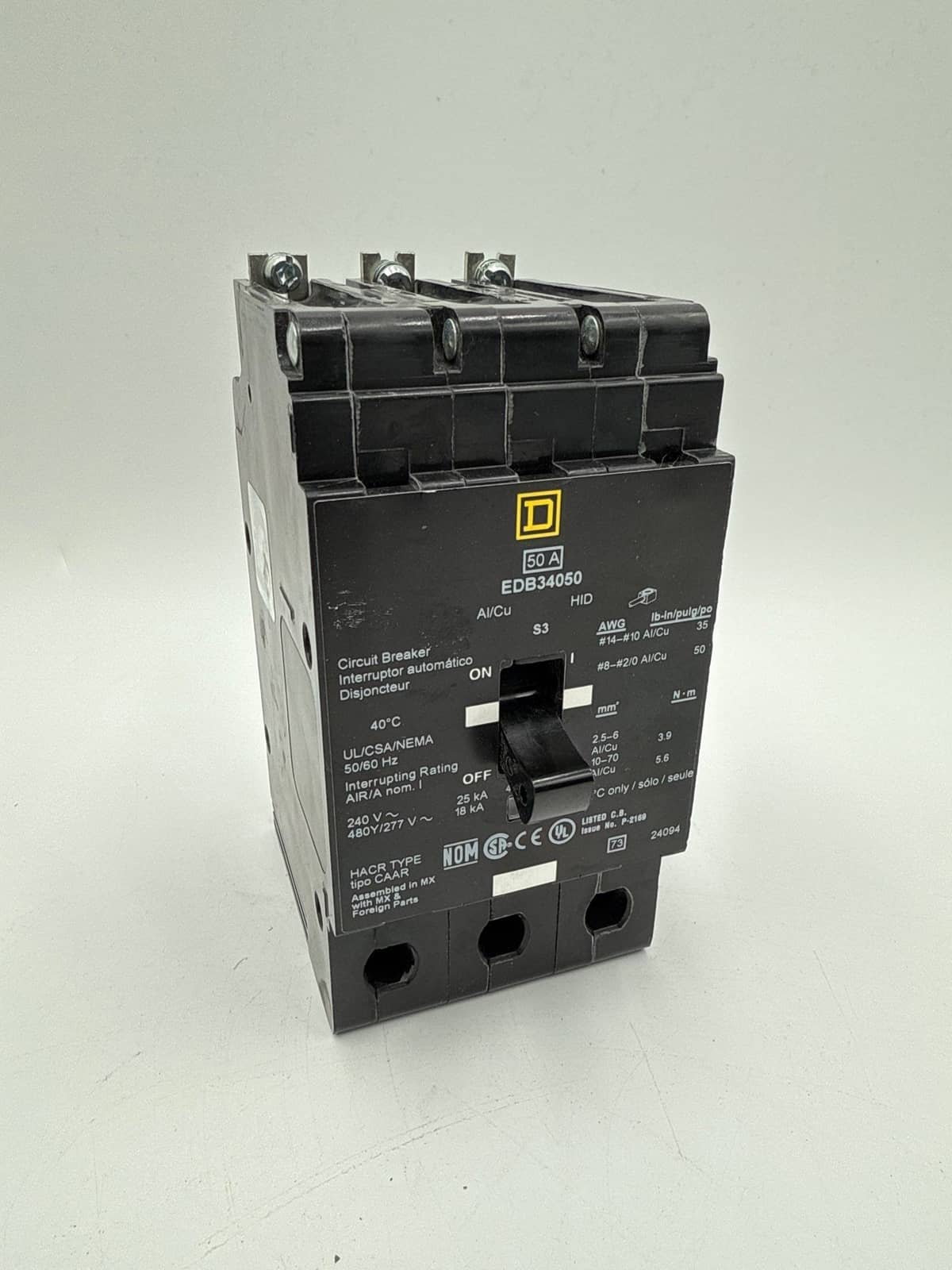 Square D EDB34050 Circuit Breaker — image 1 of 7