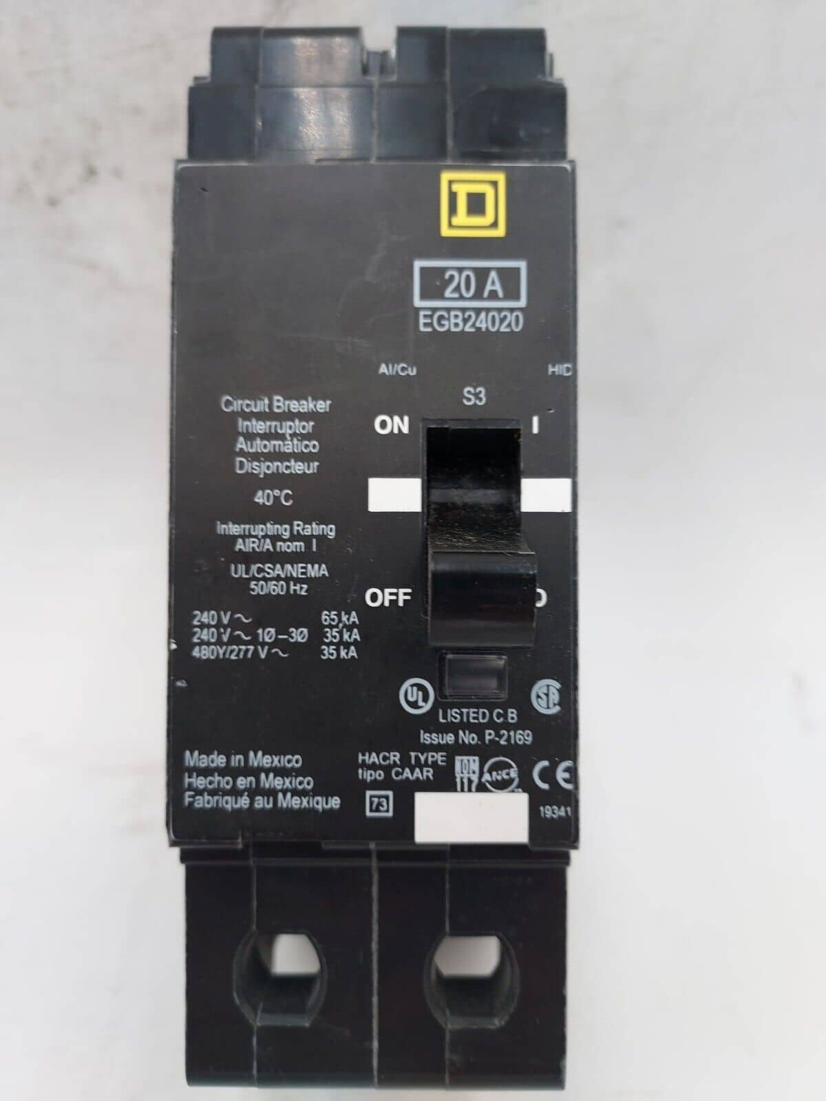 Square D EGB24020 Circuit Breaker — image 1 of 6