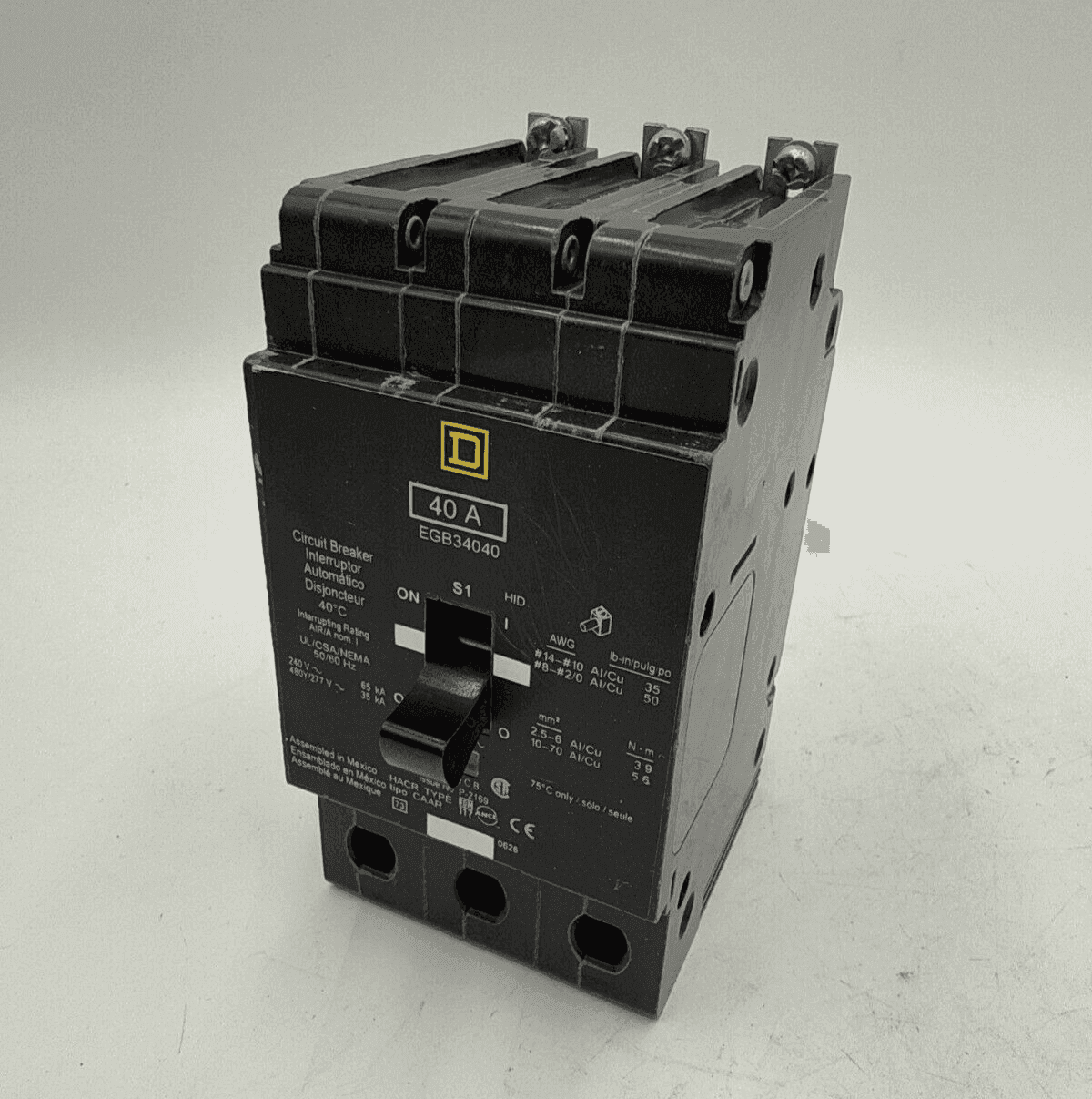 Square D EGB34040 Circuit Breaker 40A 480/277V 3P