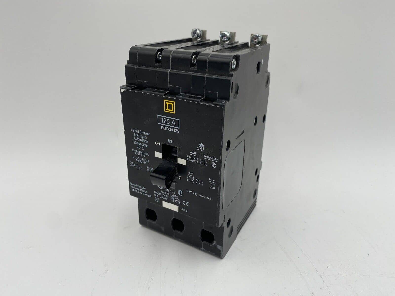 Square D EGB34125 Circuit Breaker — image 1 of 9