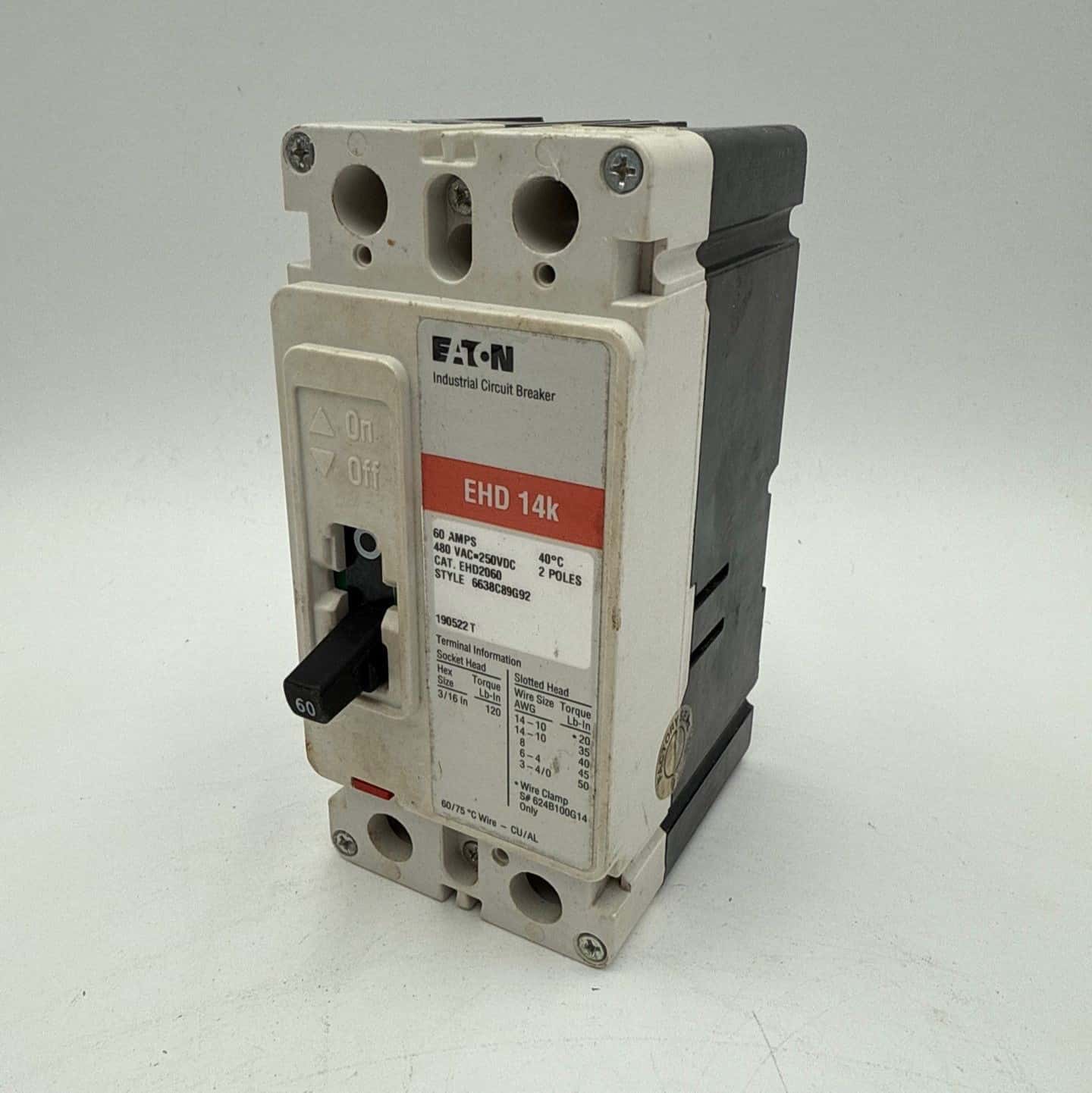 Eaton EHD2060 Circuit Breaker — image 1 of 7