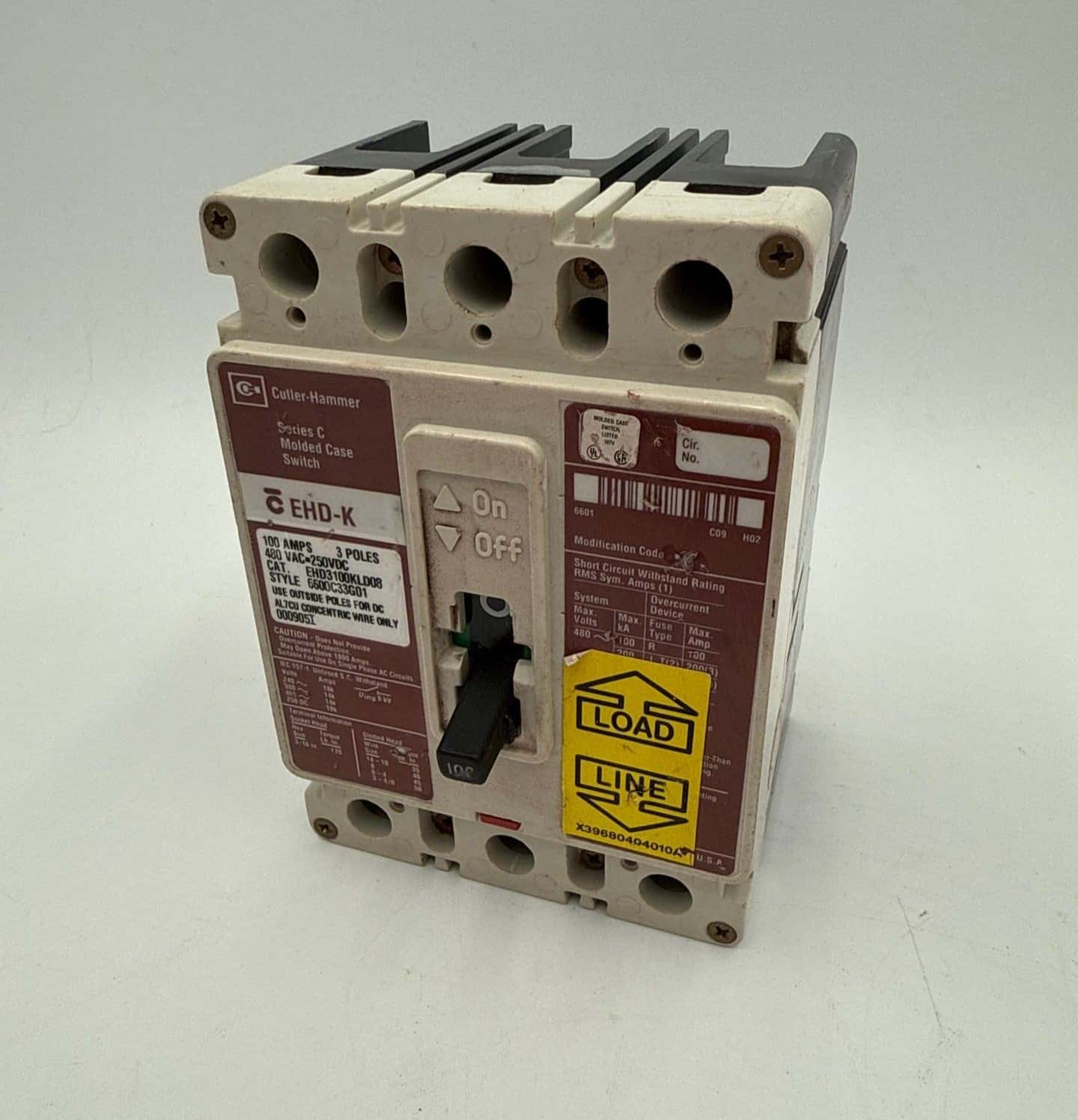 Cutler-Hammer EHD3100KLD08 Circuit Breaker — image 1 of 8