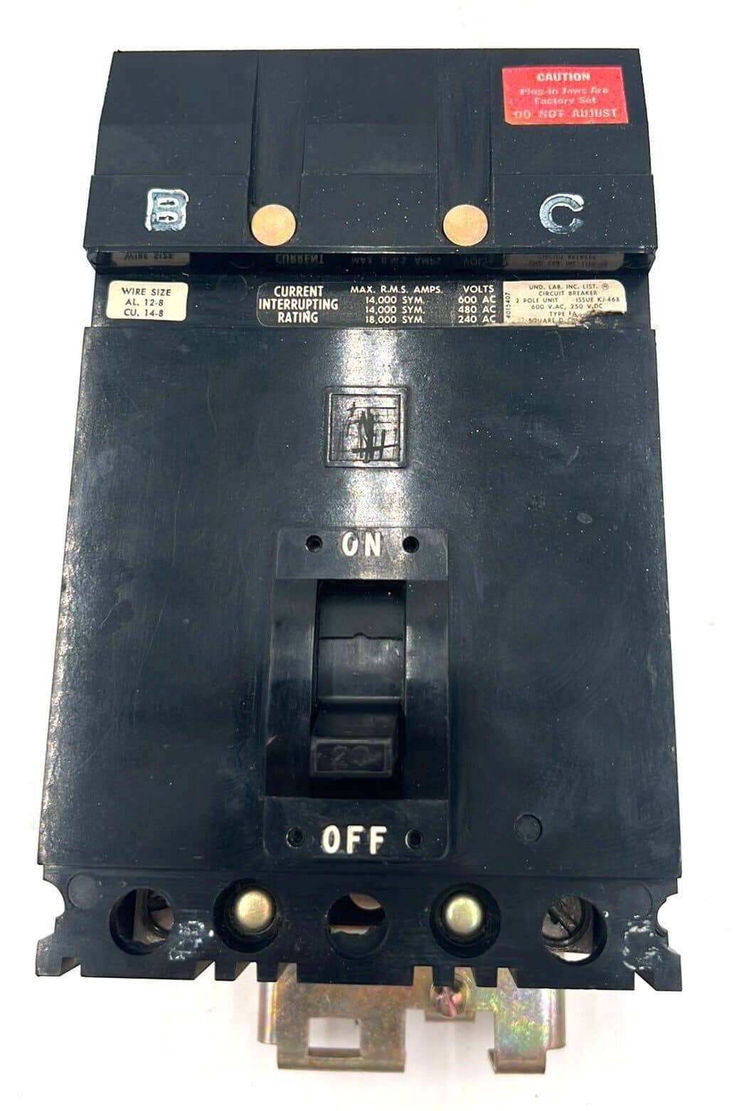 Square D FA26020BC Circuit Breaker — image 1 of 5