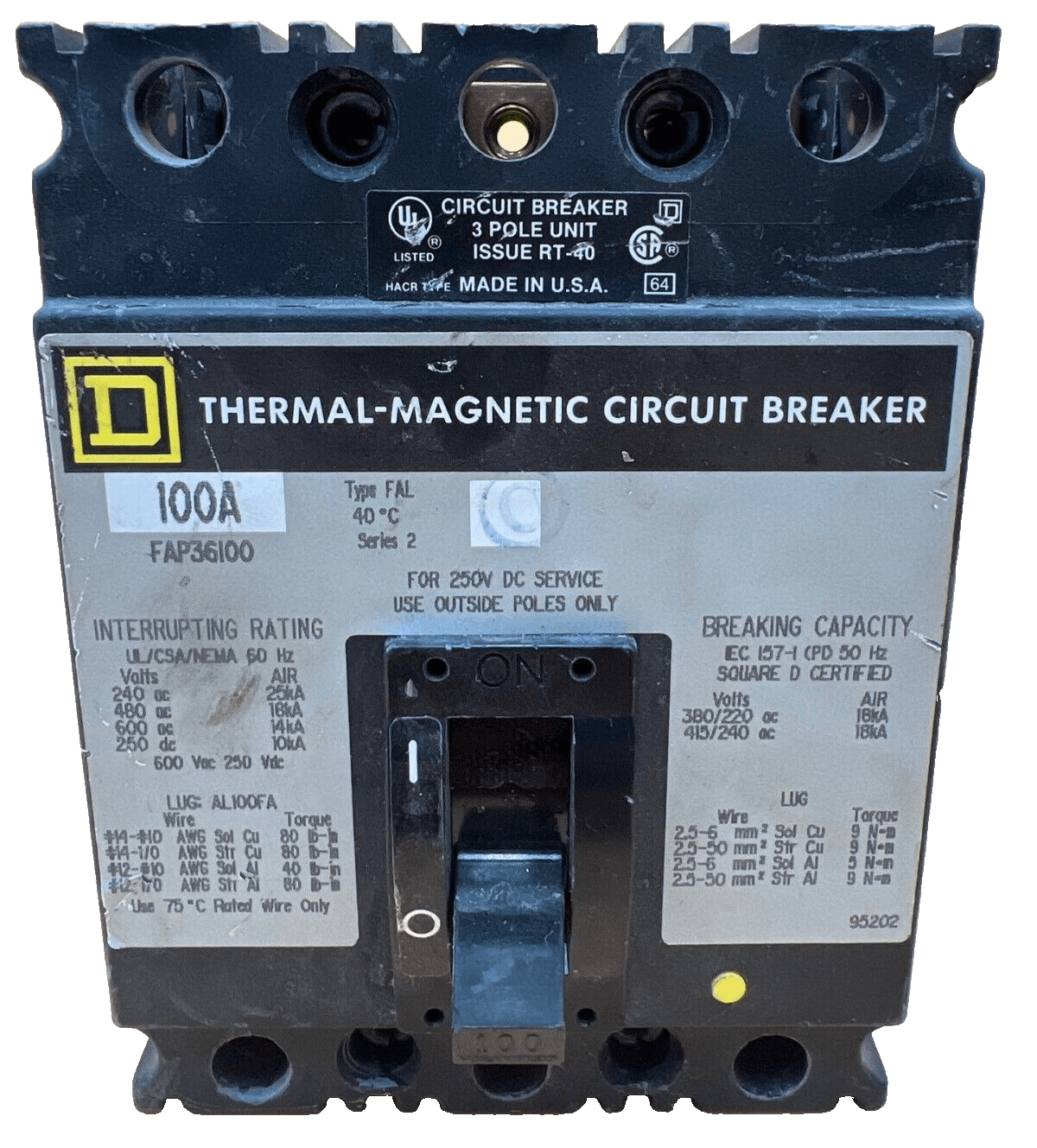 Square D FAP36100 – image 1