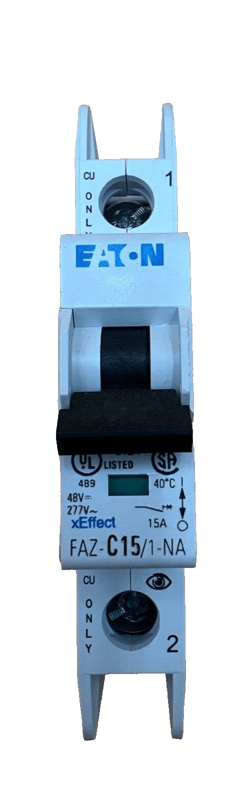 Eaton FAZ-C15/1-NA-SP Circuit Breaker 15A 277V 1P DIN 15 Amp 1 Pole – image 1