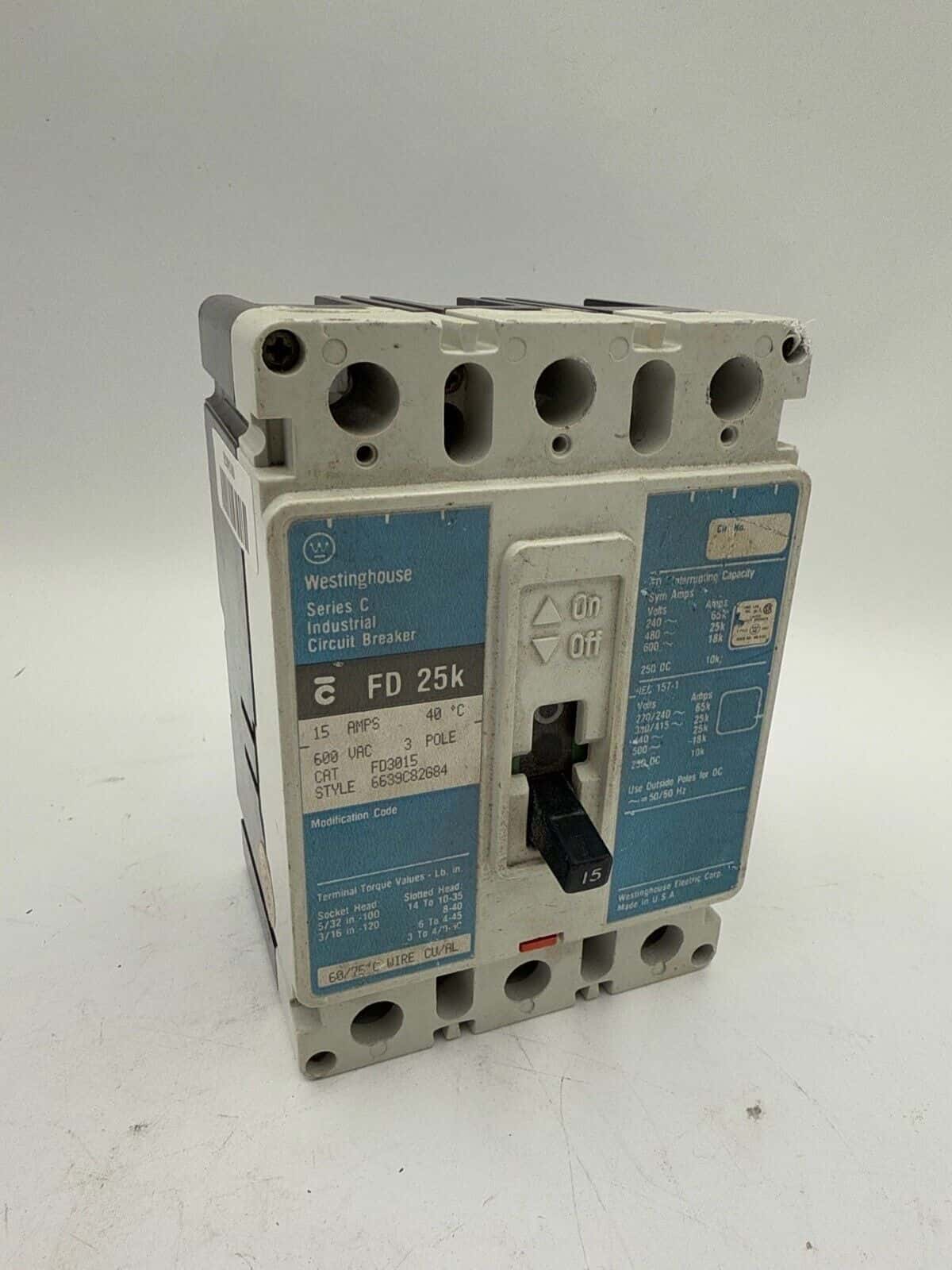 Westinghouse FD3015 Circuit Breaker — image 1 of 7
