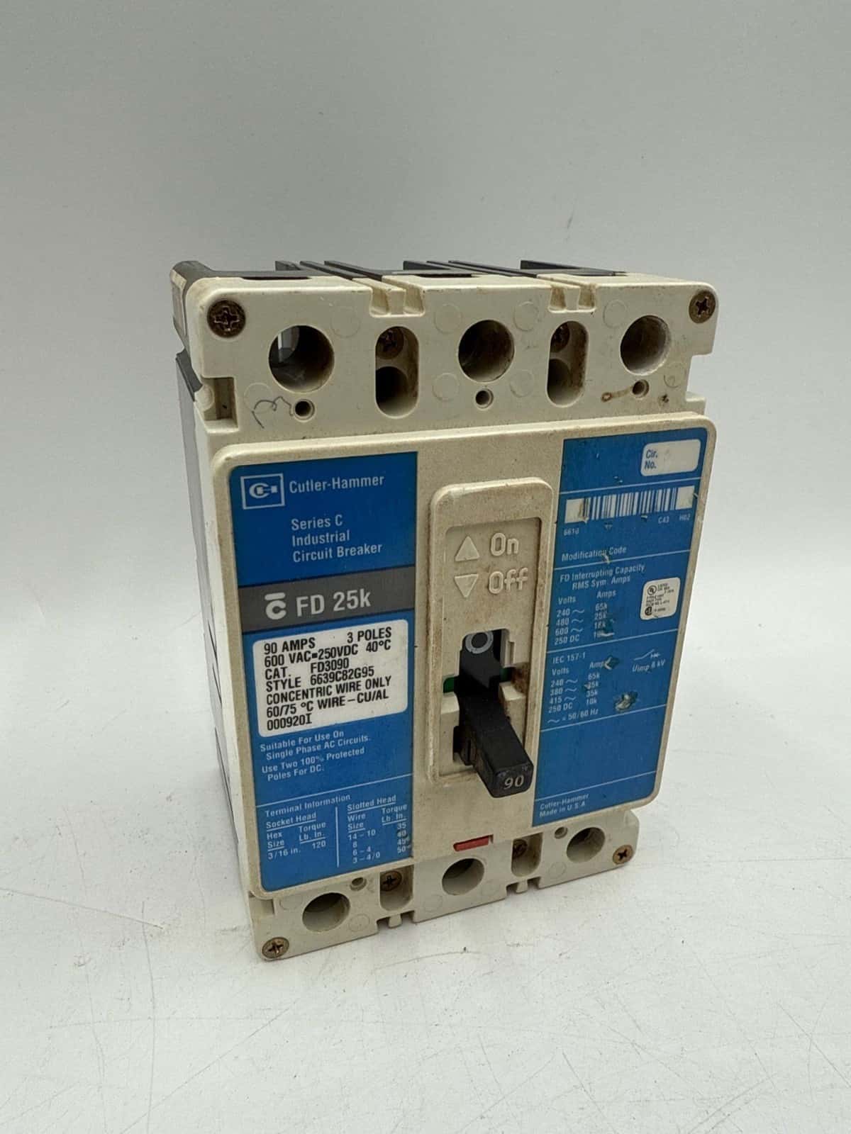Cutler-Hammer FD3090 Circuit Breaker — image 1 of 8