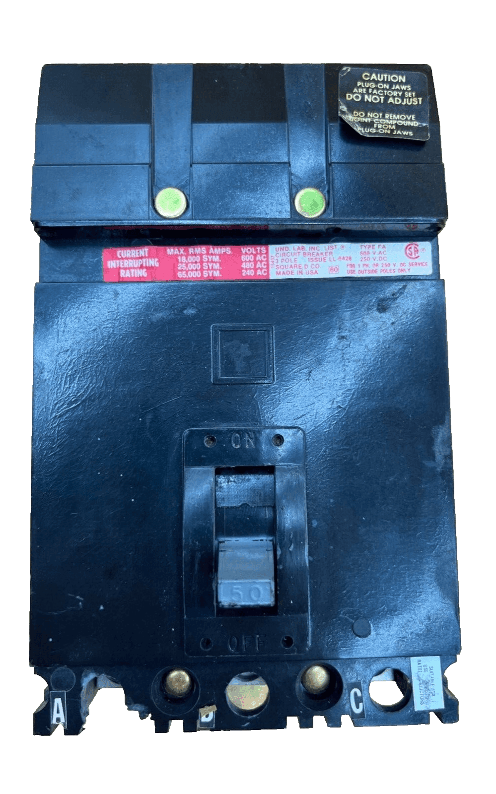 Square D FH36050 Circuit Breaker — image 1 of 6
