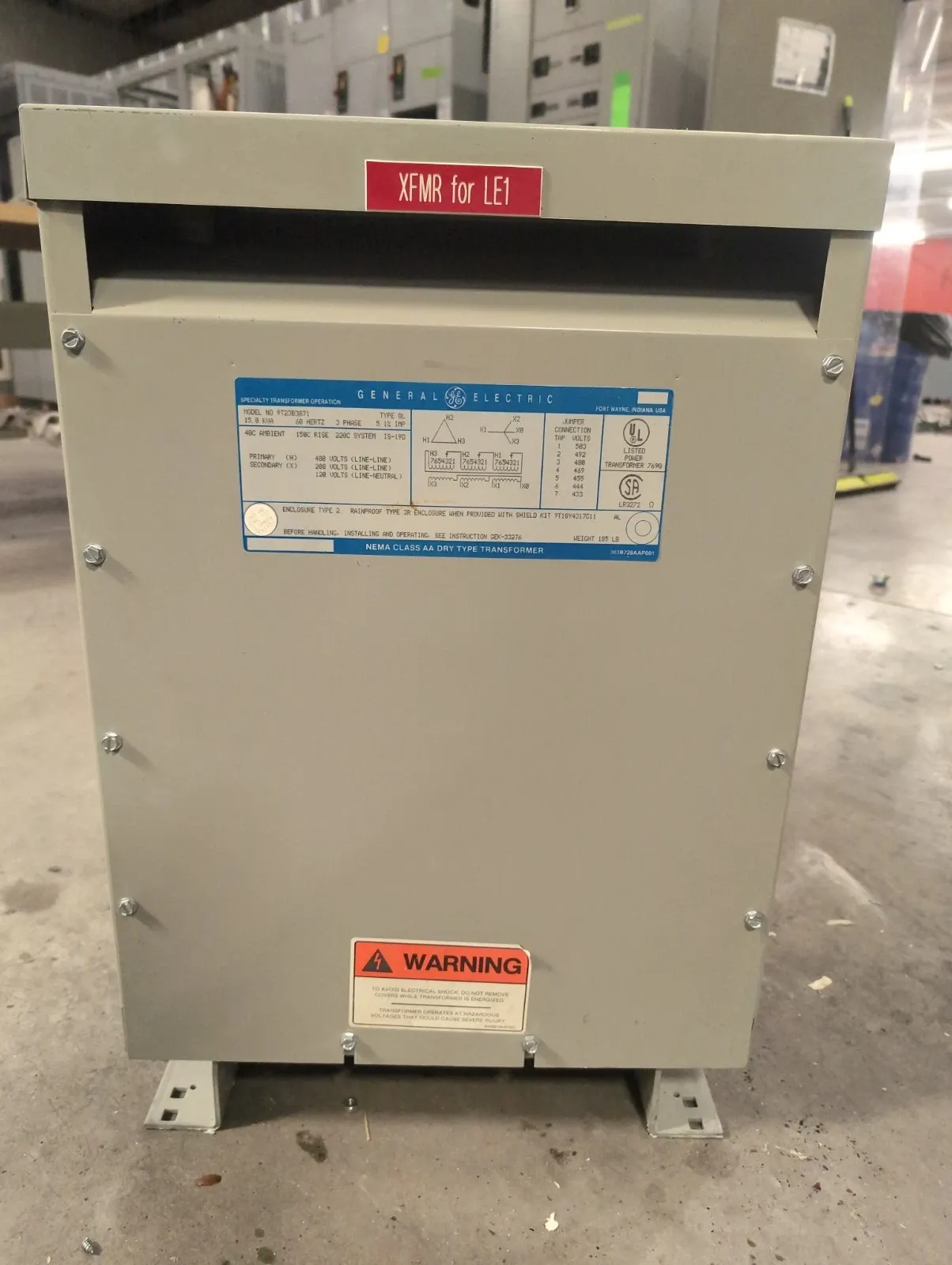 GE 9T23B3871 Dry Type Transformers — image 1 of 6