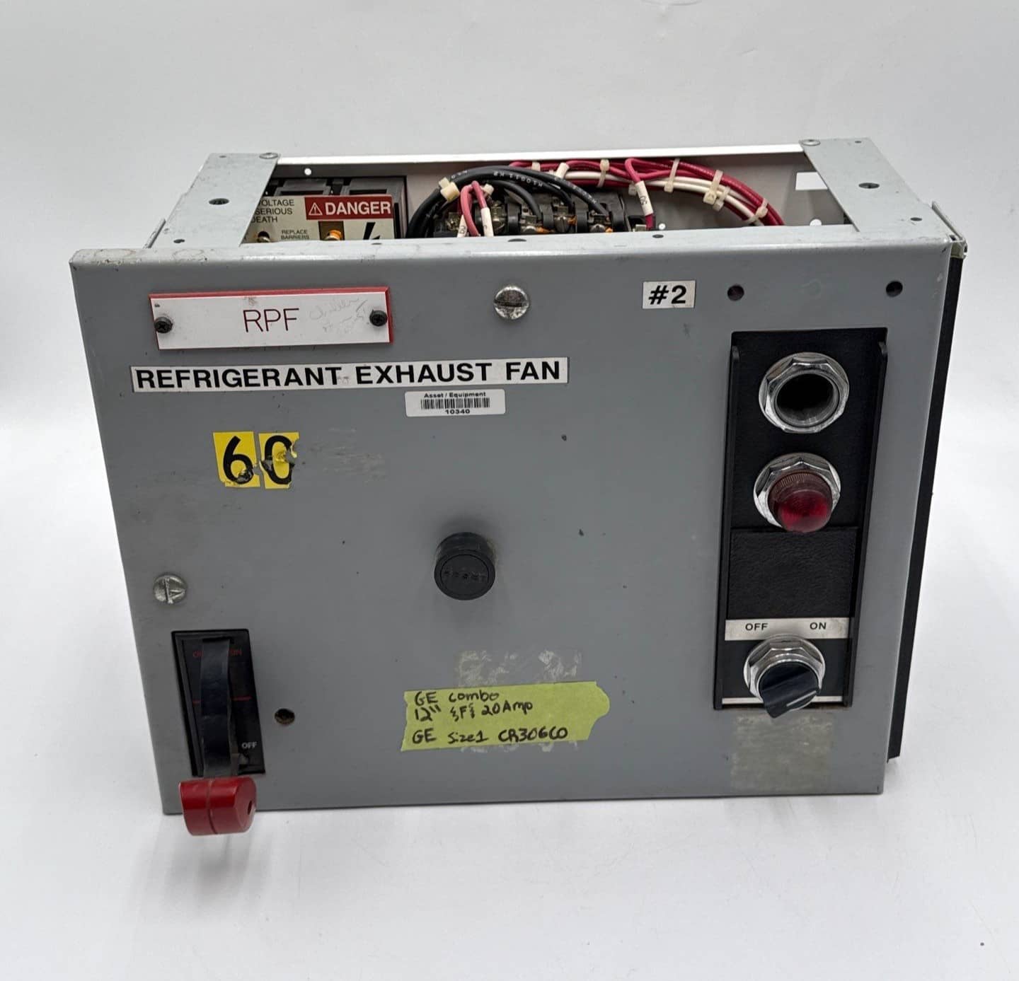 GE 8000 12" 20A Combo MCC Bucket Size 1 Starter CR306C0 Fused 20 Amp