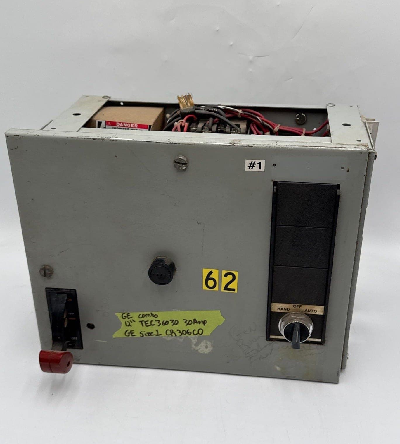 GE 8000 12" 30A Combo MCC Bucket Size 1 Starter TEC36030 Breaker