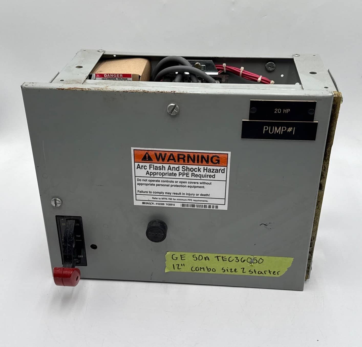 GE 8000 12” 50A Combo MCC Bucket Starter Size 2 Breaker TEC36050 50 Amp