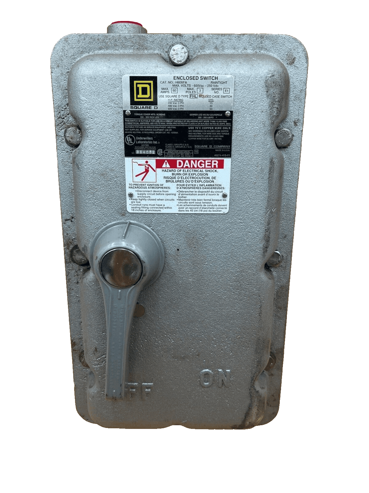 Square D H60XFA Disconnect — image 1 of 10