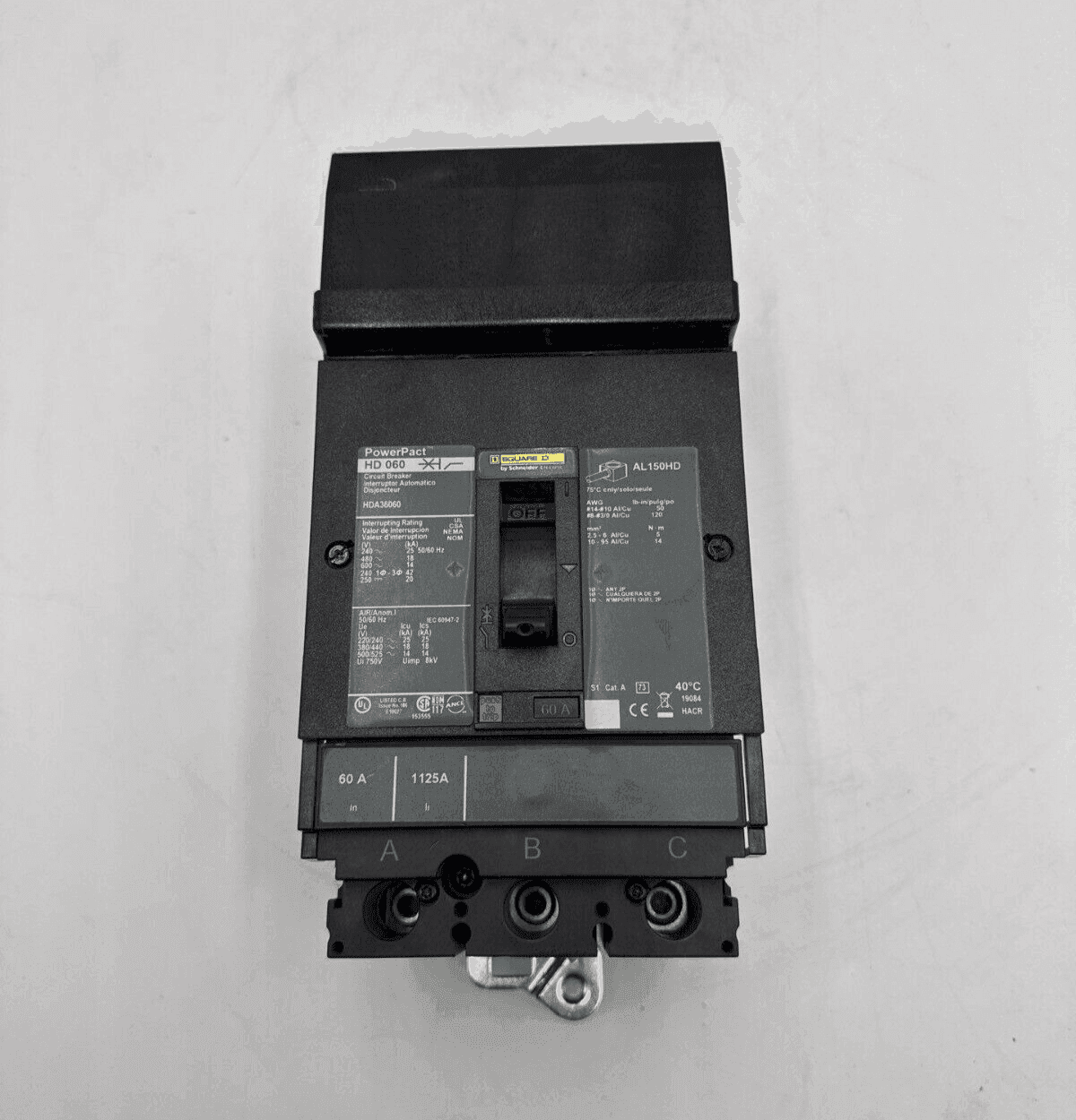 Square D HDA36060 Circuit Breaker — image 1 of 7
