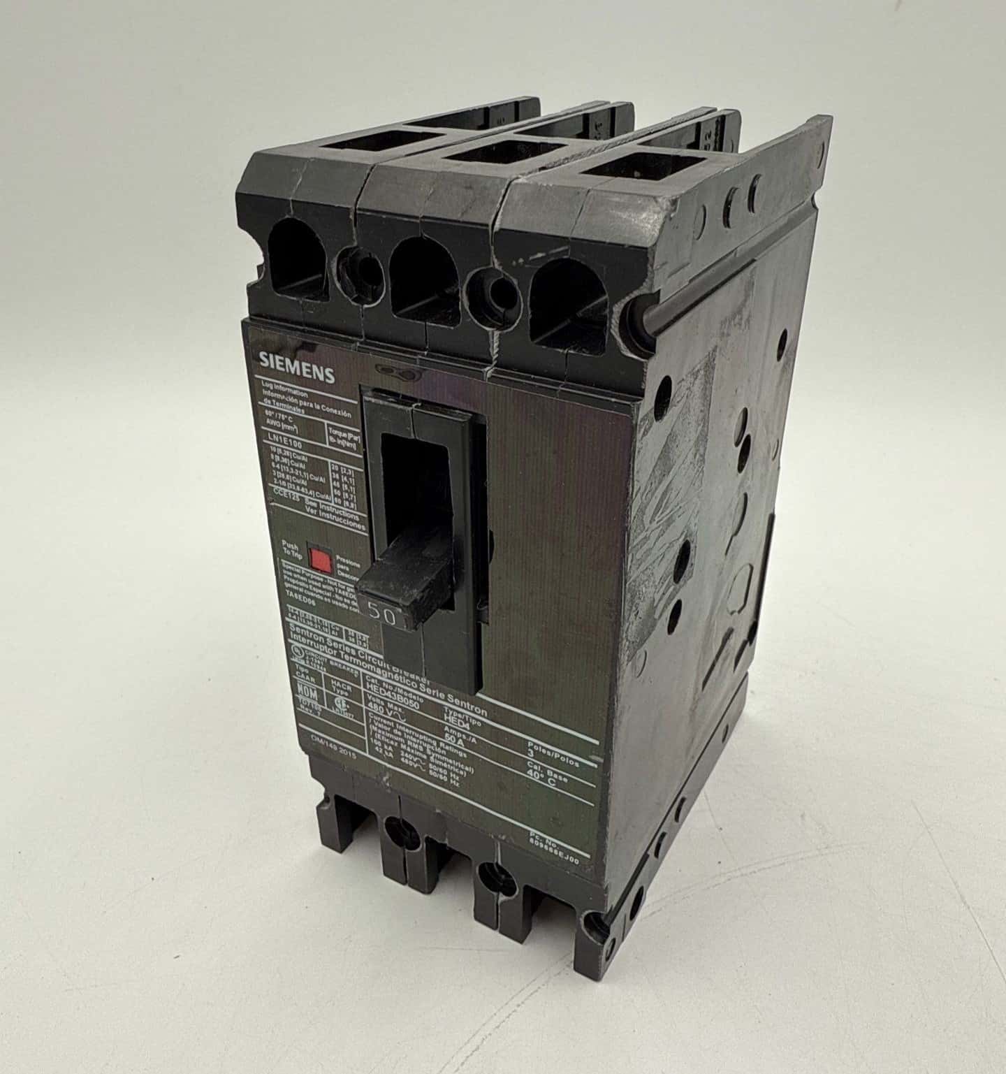 Siemens HED43B050 Circuit Breaker — image 1 of 7