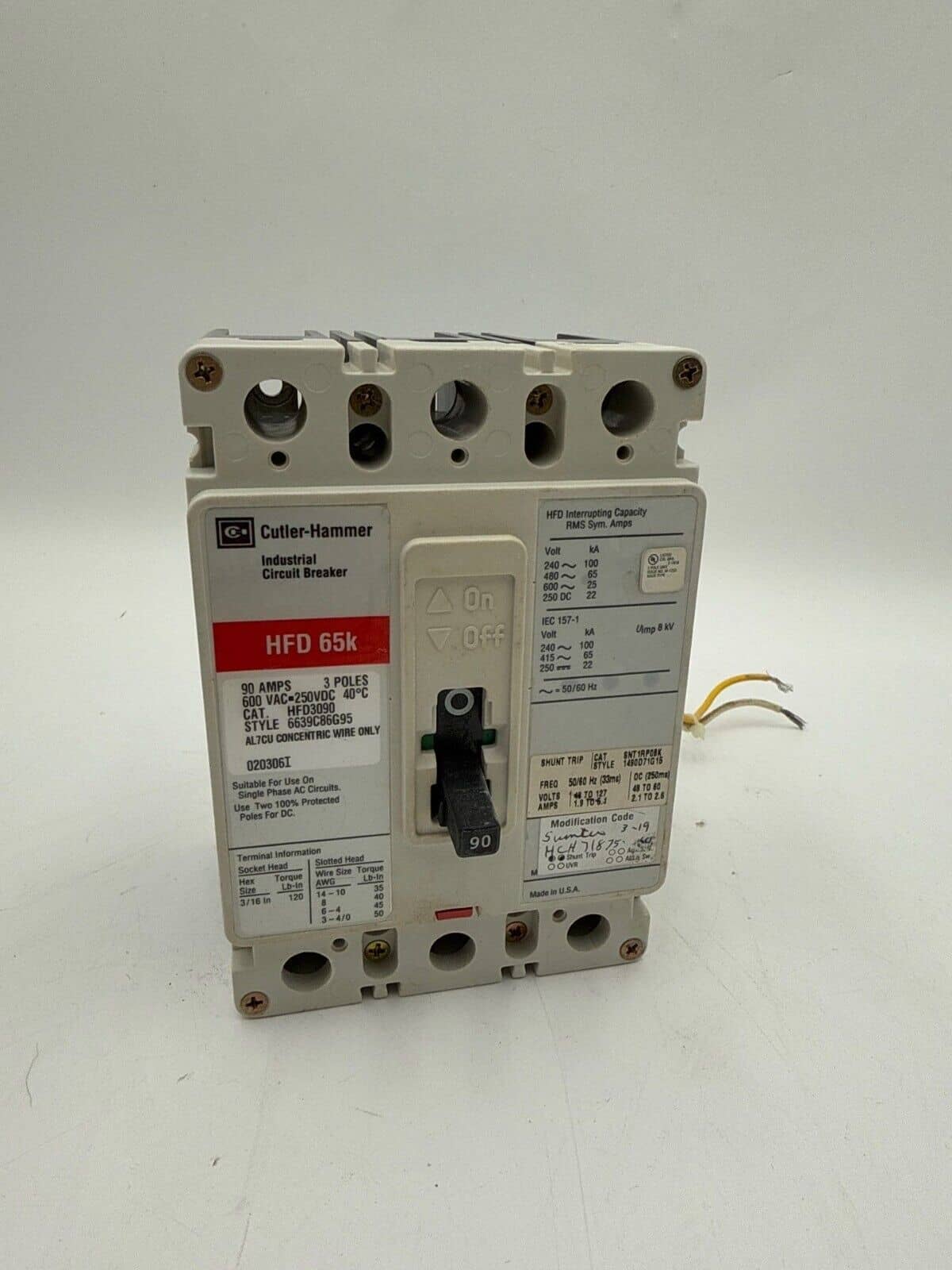 Square D HFD3090 Circuit Breaker — image 1 of 8