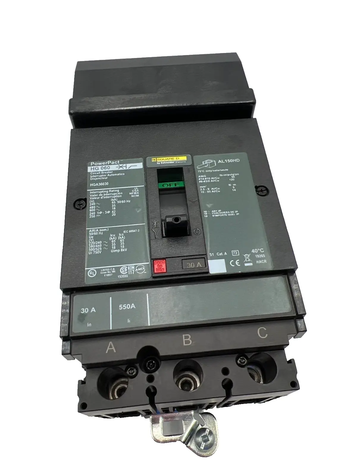 Square D HGA36030 Circuit Breaker — image 1 of 7