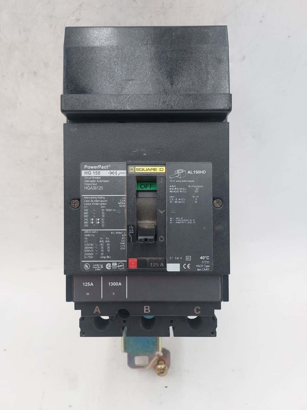 Square D HGA36125 Circuit Breaker — image 1 of 7