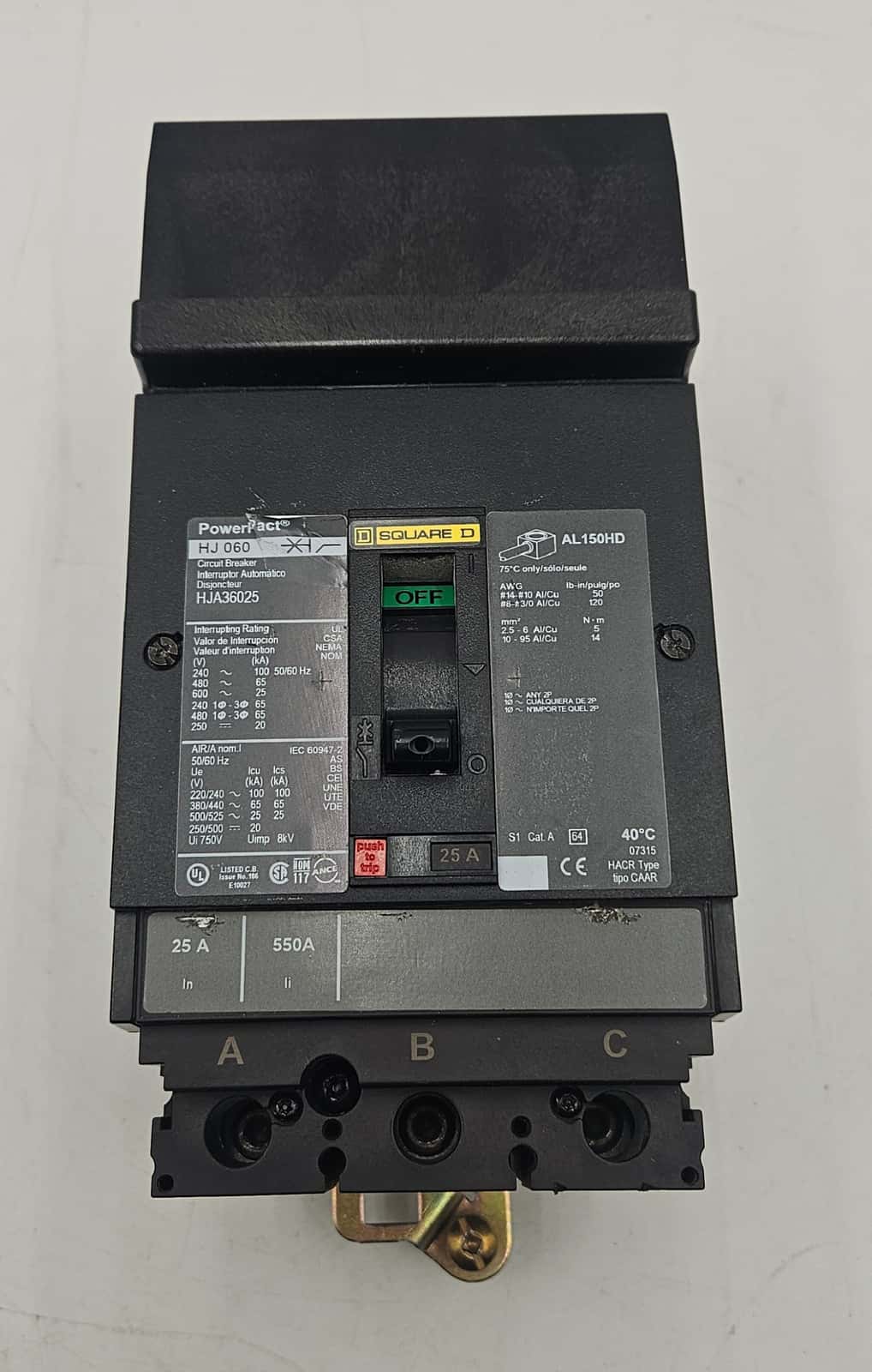 Square D HJA36025 Circuit Breaker — image 1 of 9