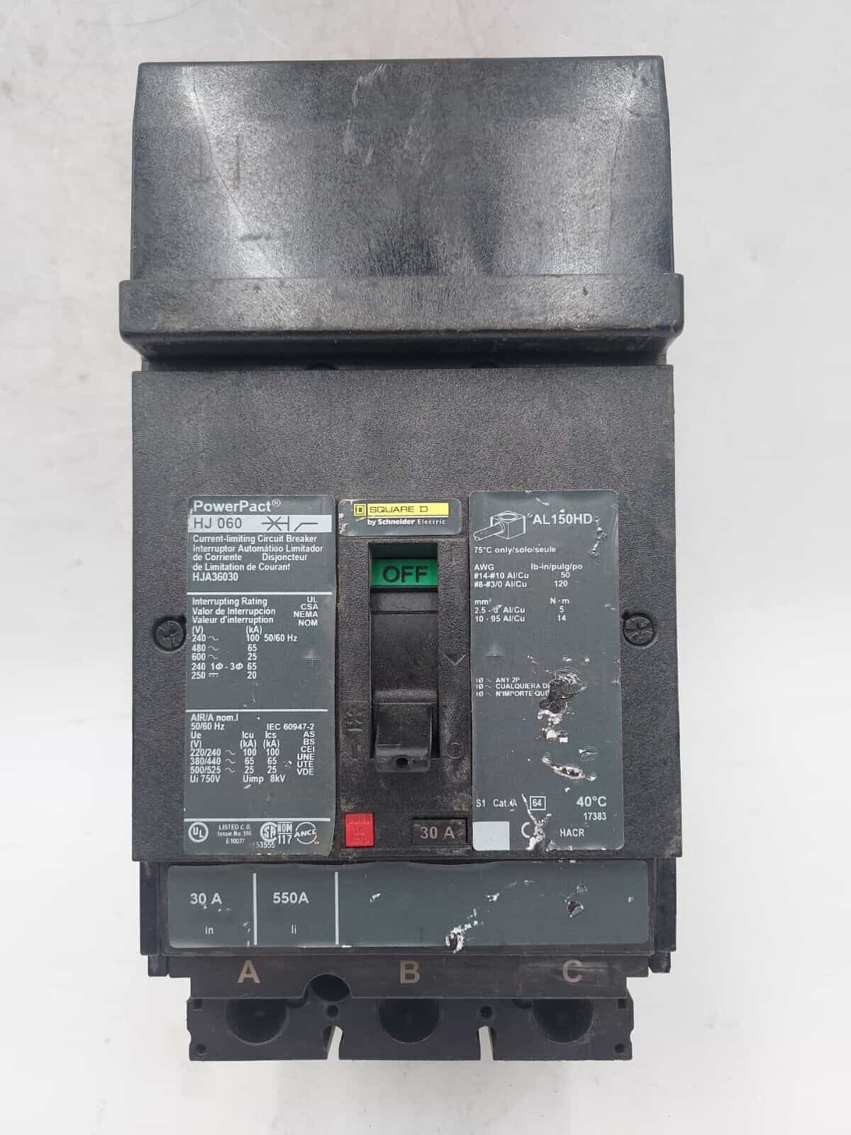 Square D HJA36030 Circuit Breaker — image 1 of 7