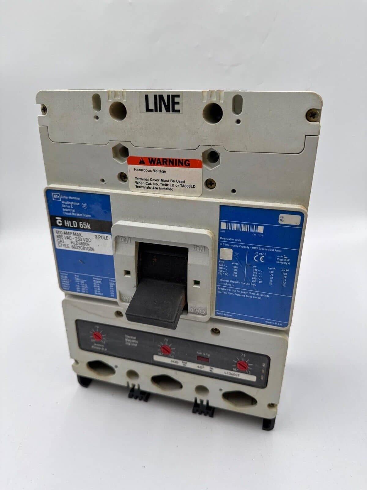 Cutler-Hammer HLD3600 Circuit Breaker — image 1 of 8