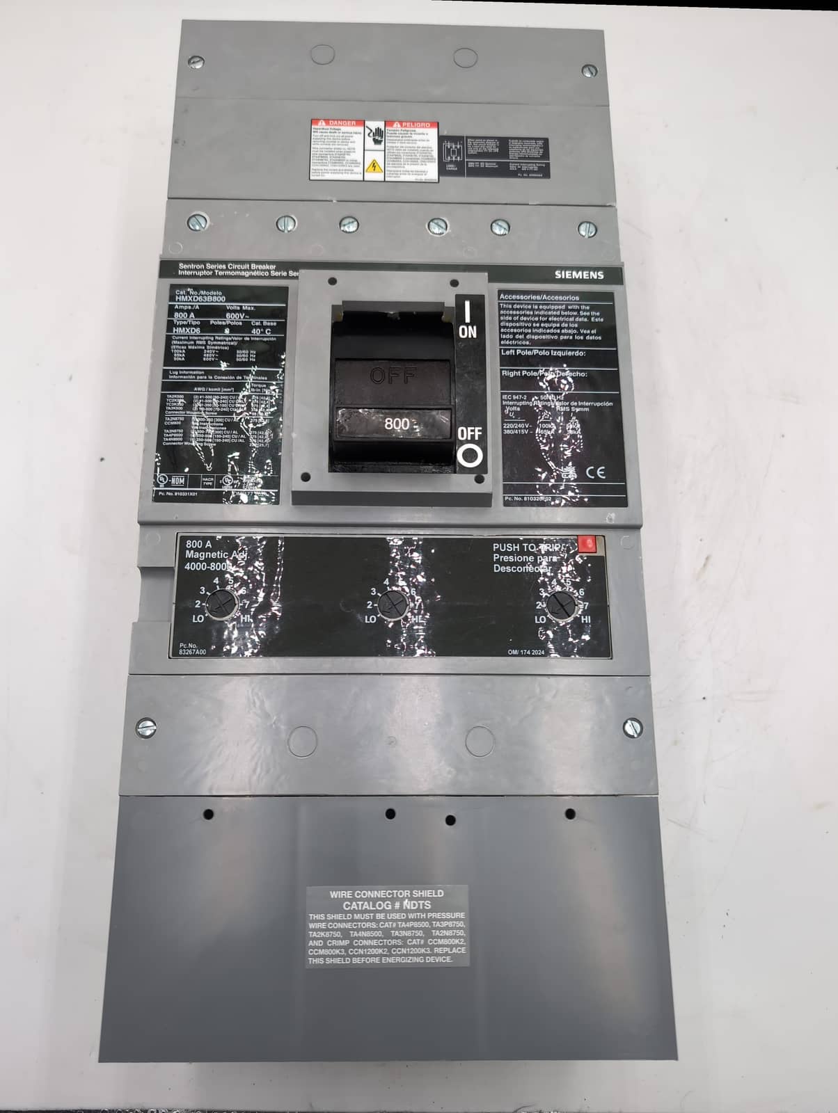 Siemens HMXD63B800 Circuit Breaker — image 1 of 7