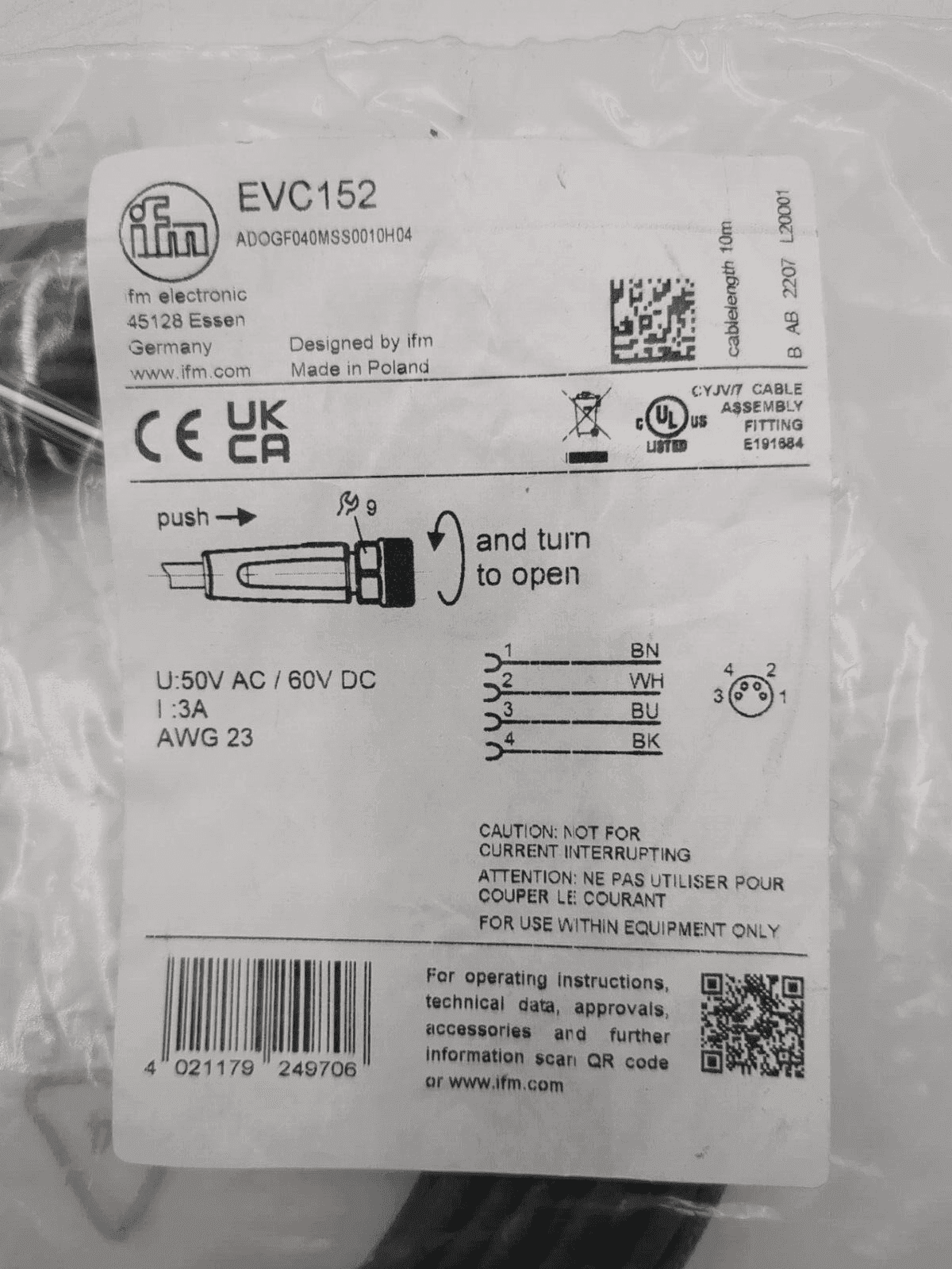 IFM IFM-ADOGF040MSS0010H04-EVC152