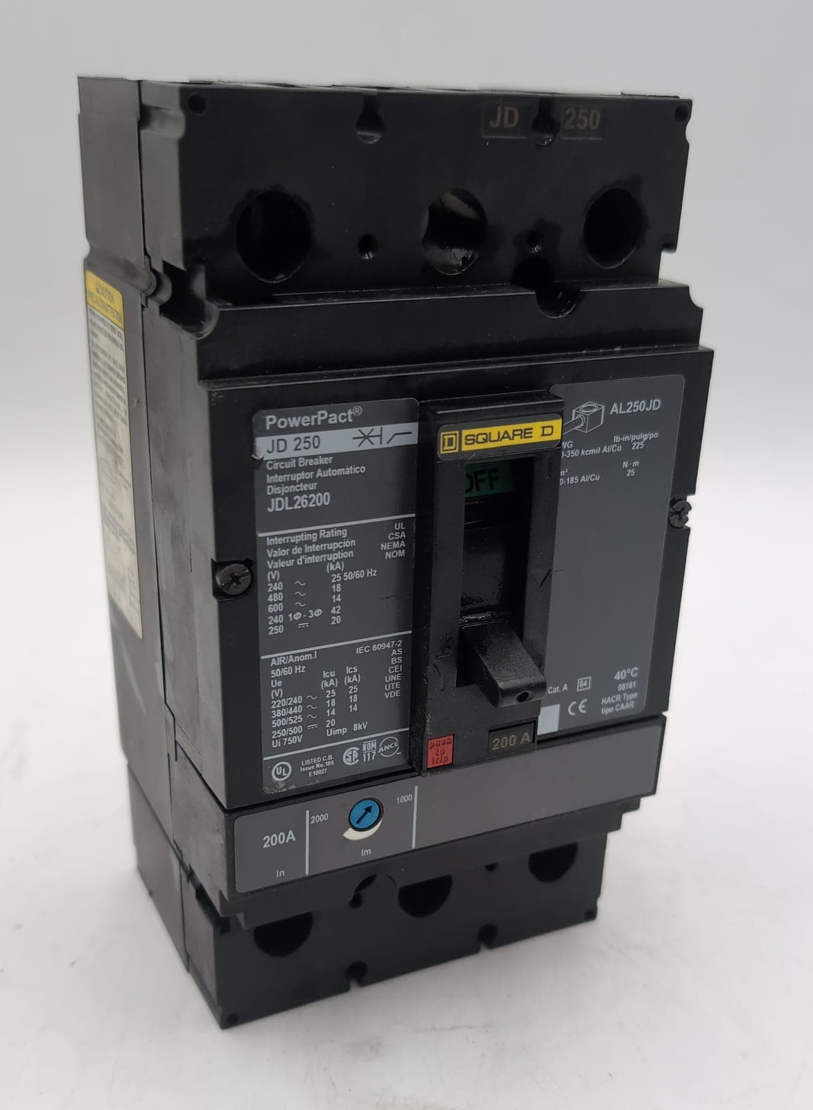 Square D JDL26200 Circuit Breaker — image 1 of 8