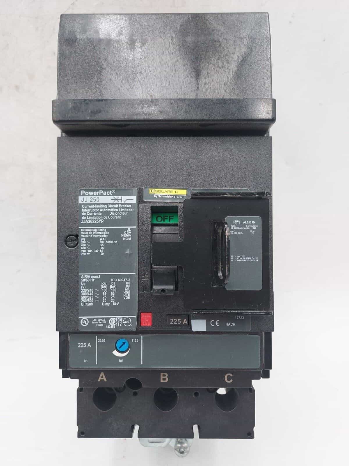 Square D JJA36225YP Circuit Breaker — image 1 of 7