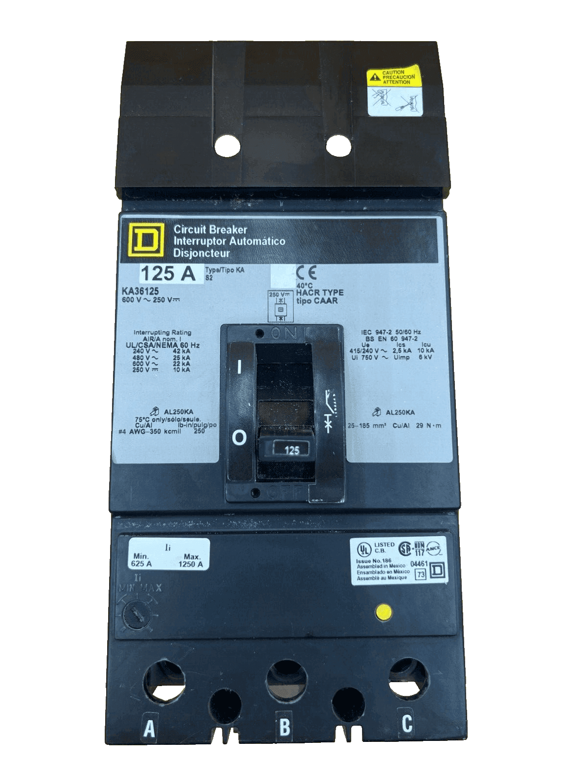 Square D KA36125 Circuit Breaker — image 1 of 6