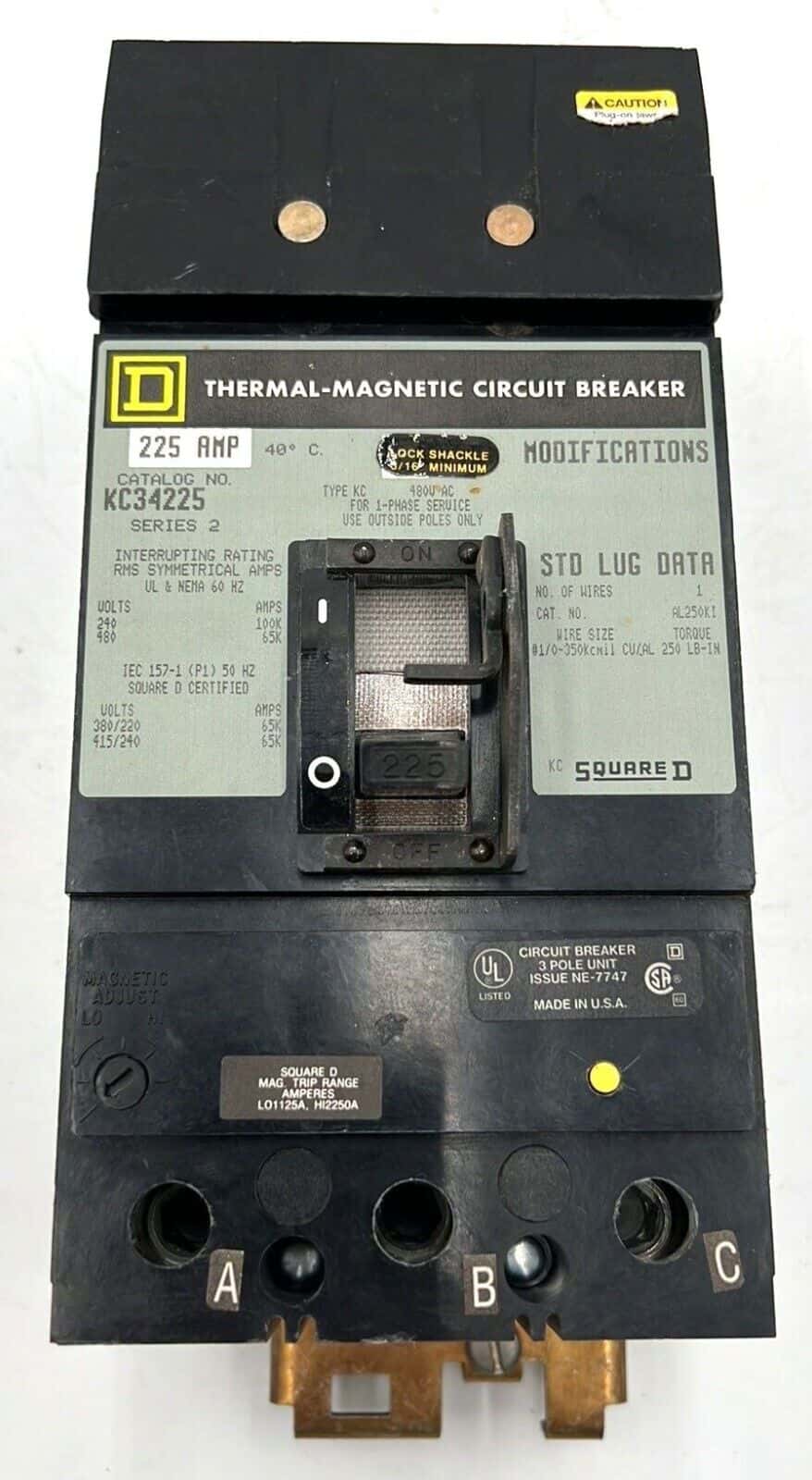 Square D KC34225 Circuit Breaker — image 1 of 9