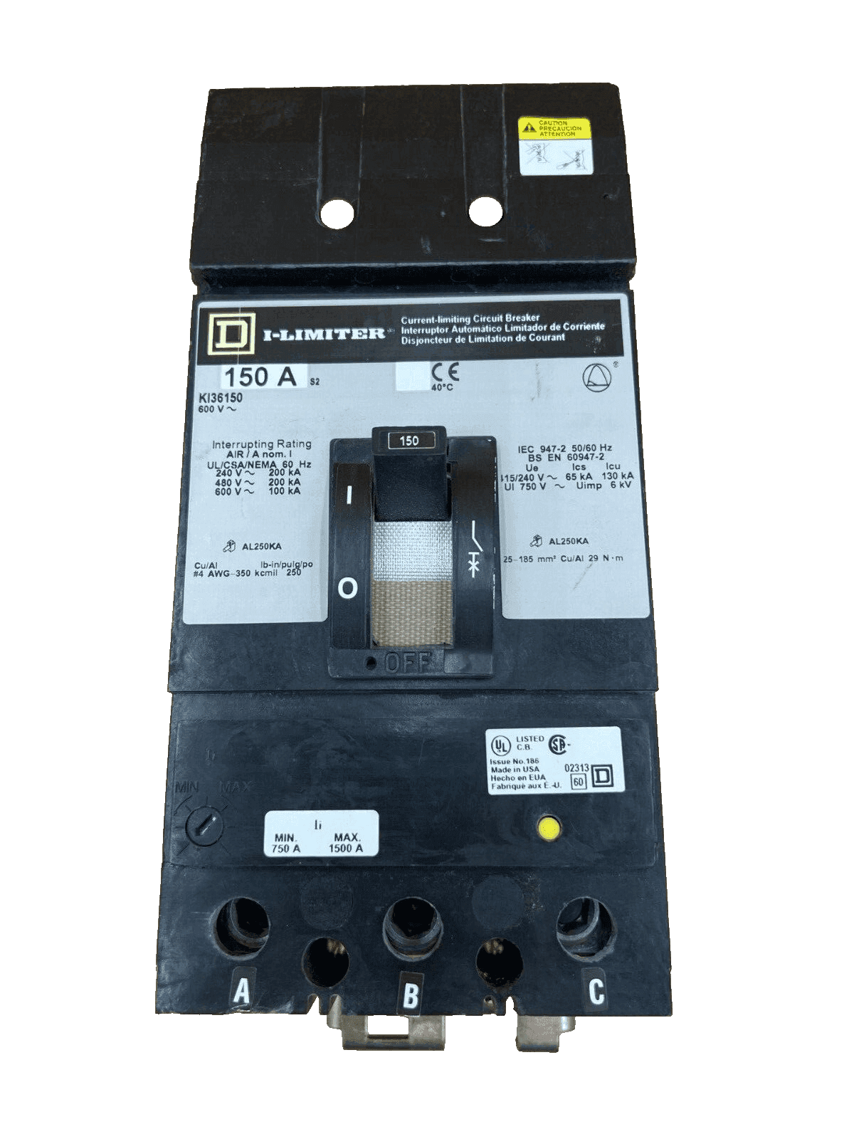 Square D KI36150 Circuit Breaker — image 1 of 6