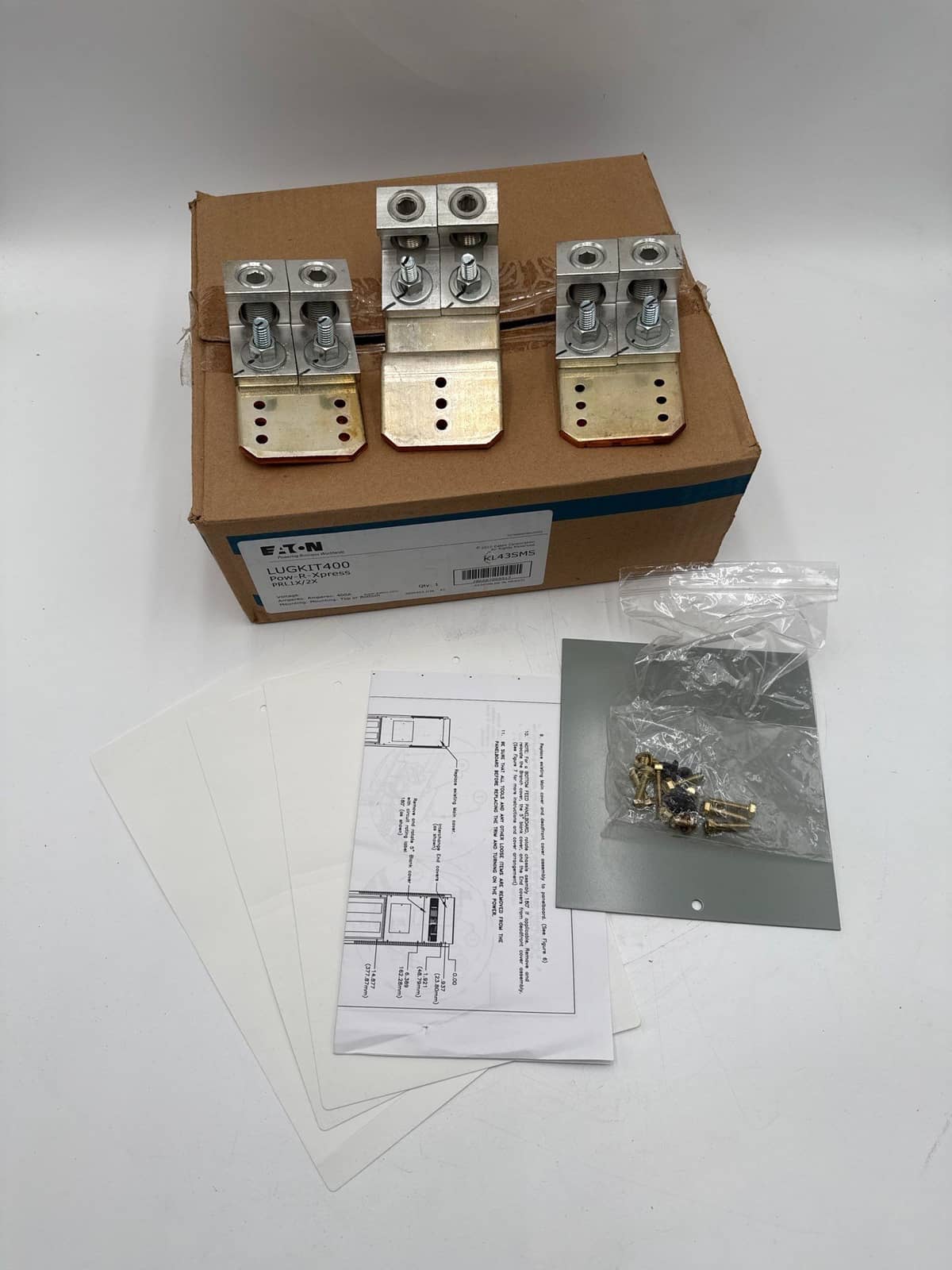 Eaton KL43SMS Lug Kit 400A Pow-R-Xpress PRL1X/2X LUGKIT400