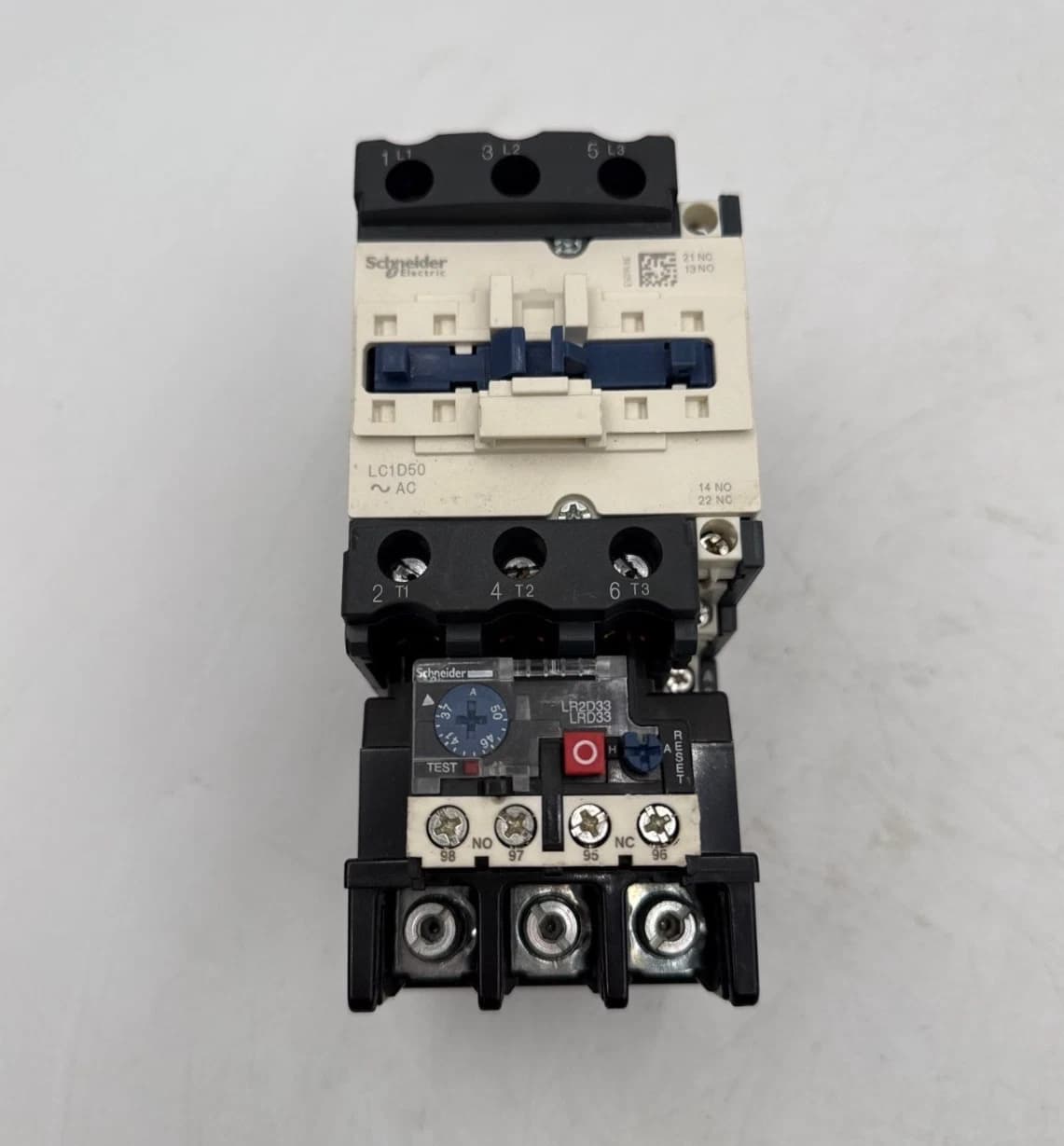 Schneider LC1D50 Starter 70A 3P 600V Coil 120V LC1D50G7 Overload LRD3357