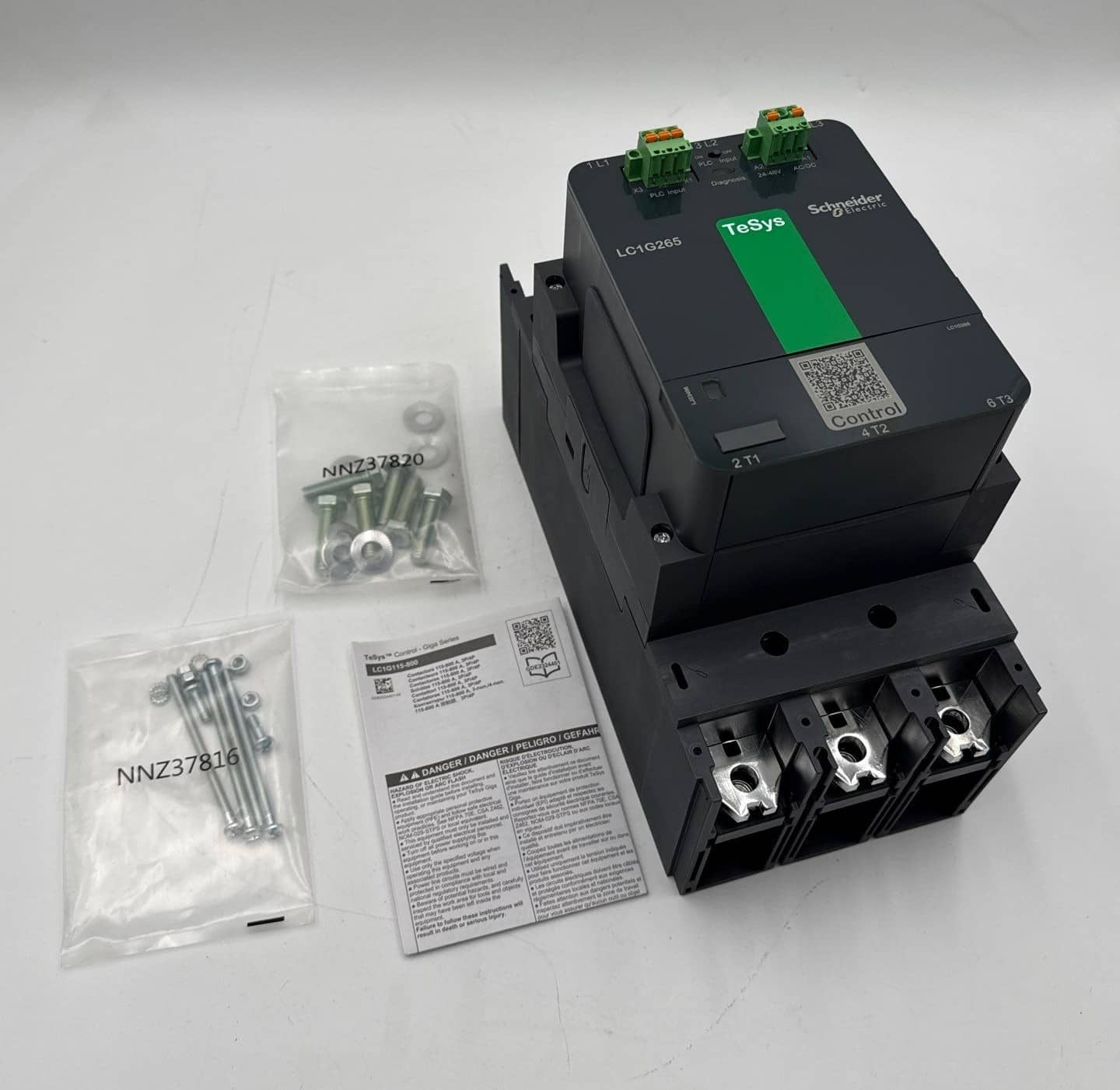 Schneider LC1G265BEEA Contactor 265A 3P 440V Coil 24-48V AC/DC TeSys Control