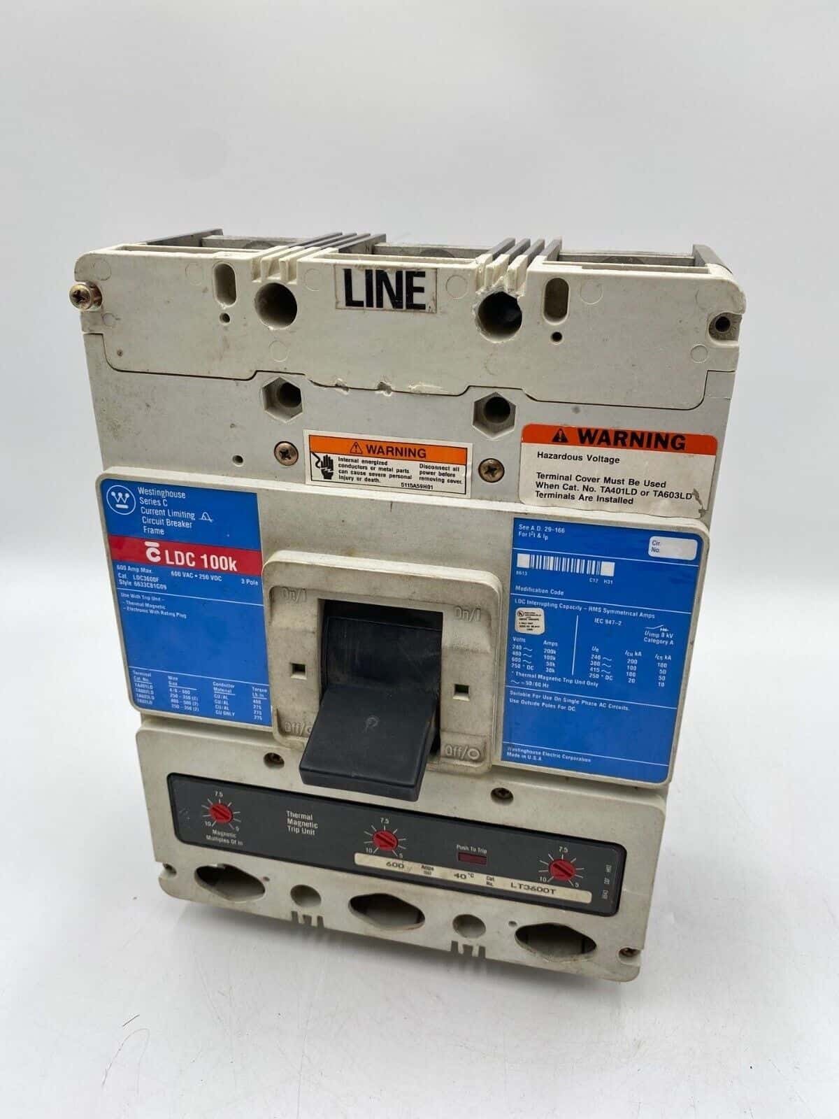 Eaton LDC3600 Circuit Breaker — image 1 of 12