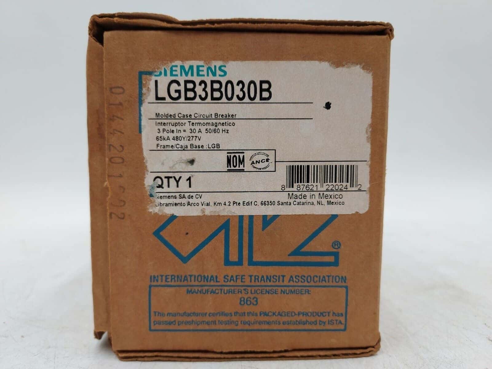 Siemens LGB3B030B Circuit Breaker — image 1 of 7