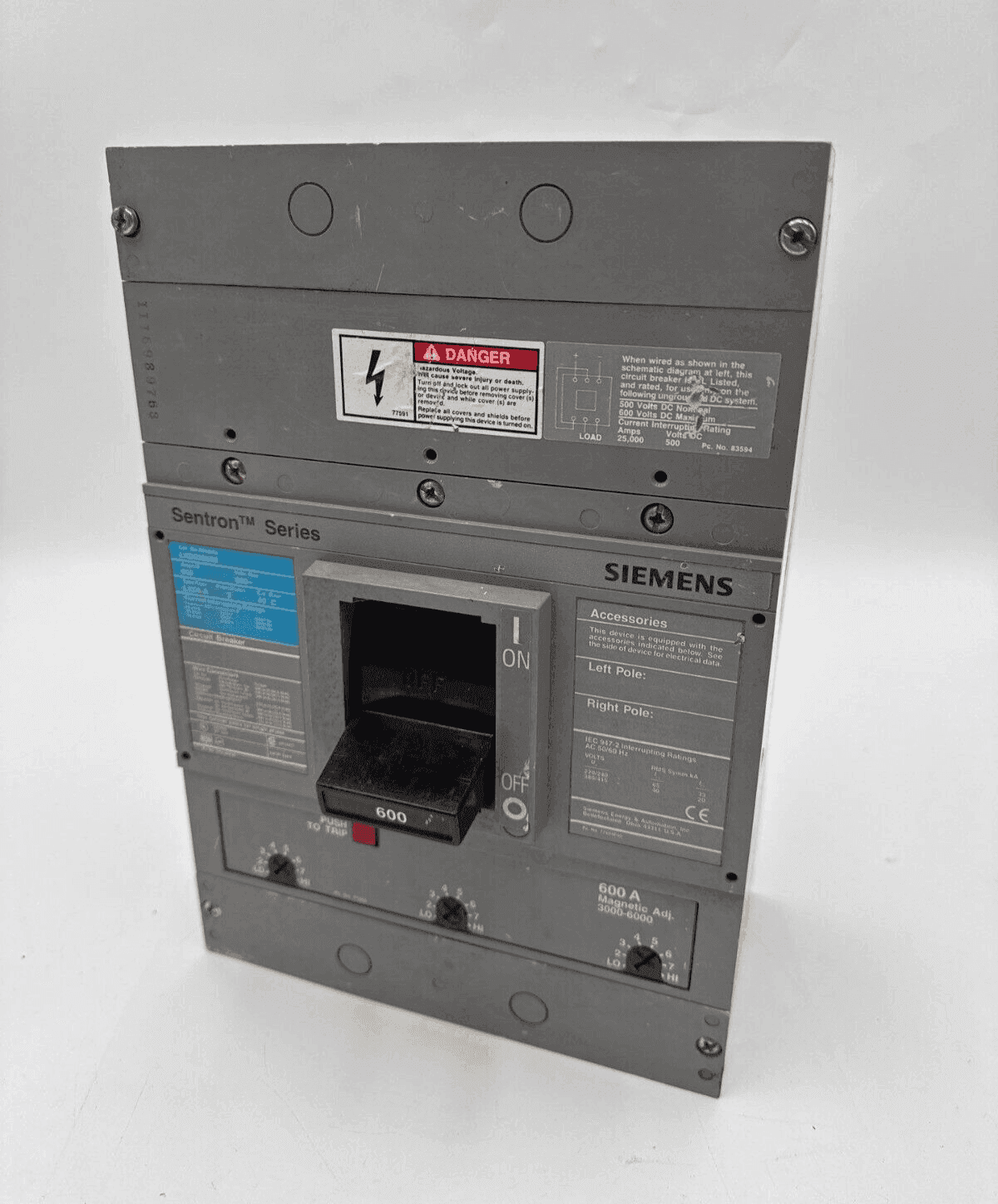 Siemens LXD63B600 Circuit Breaker — image 1 of 7