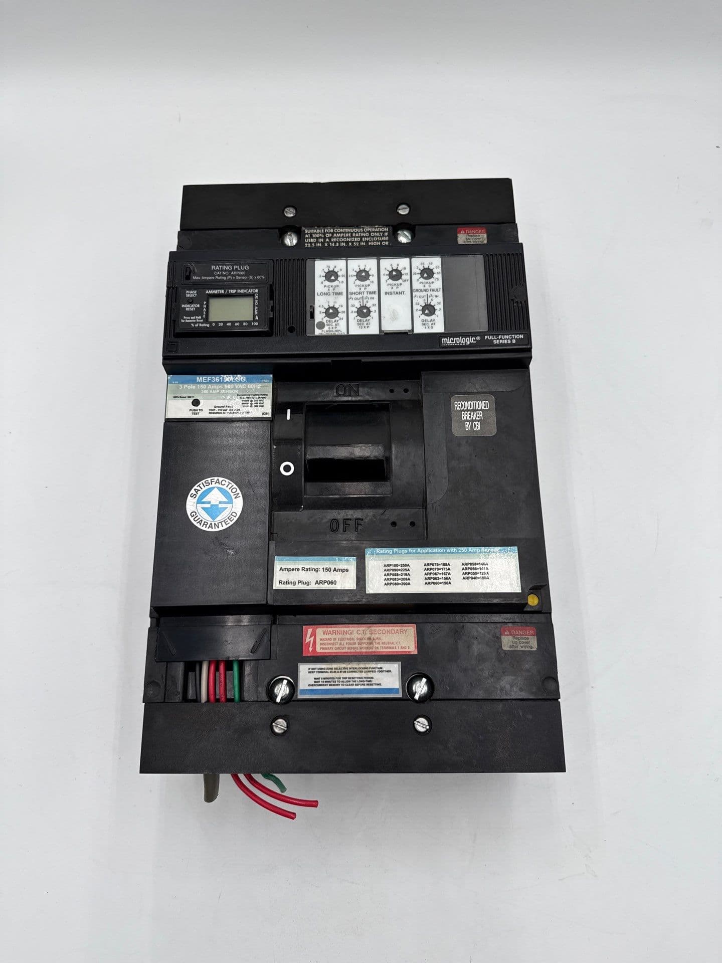 Square D MEF36150LSG Circuit Breaker 150A 3P 600V Micrologic Electronic Trip – image 1