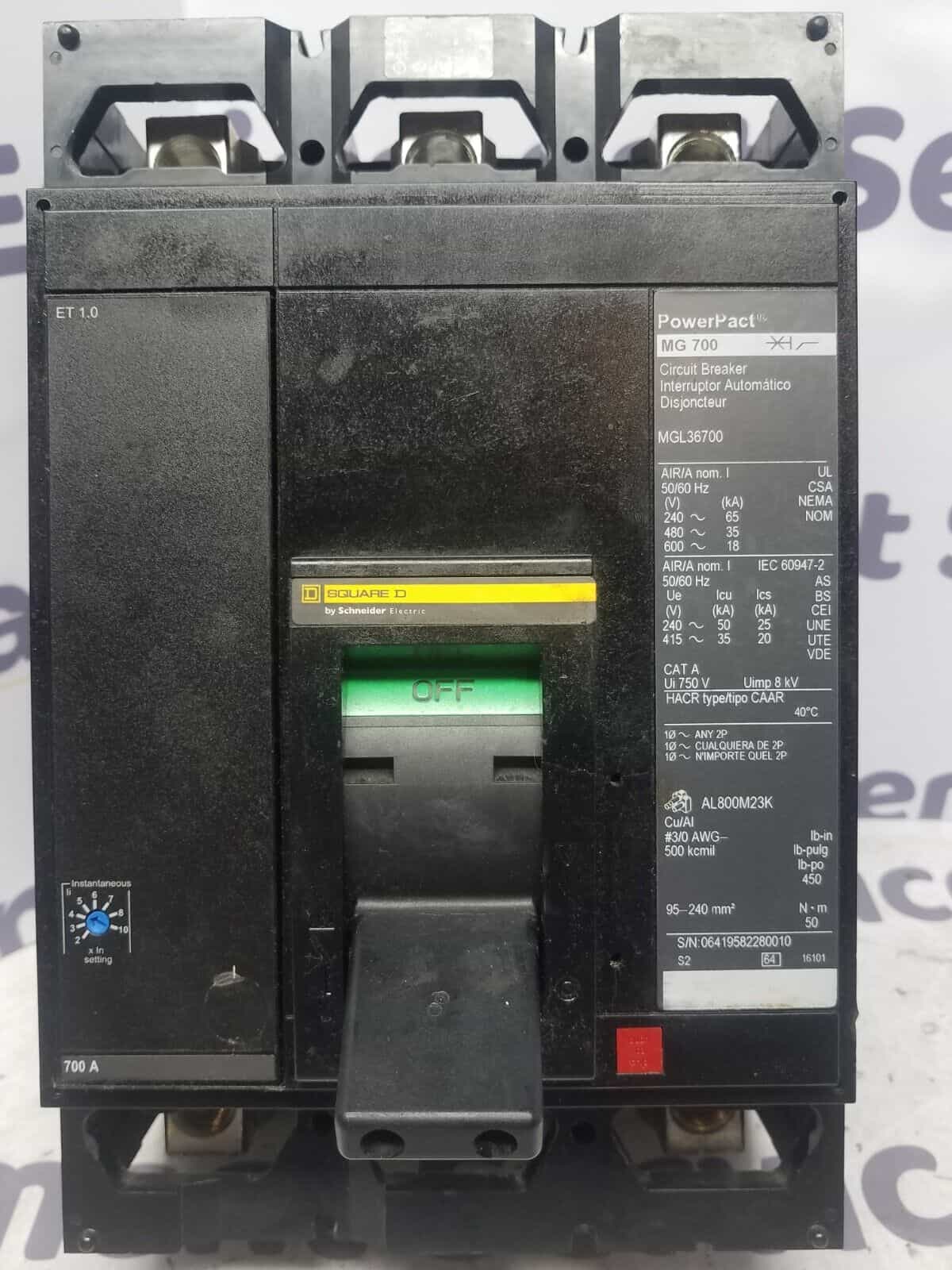 Square D MGL36700 Circuit Breaker — image 1 of 7