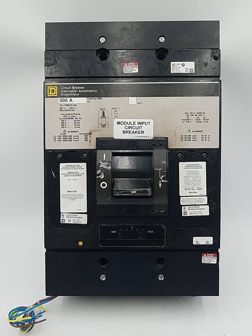 Square D MHL365001212 Circuit Breaker — image 1 of 7