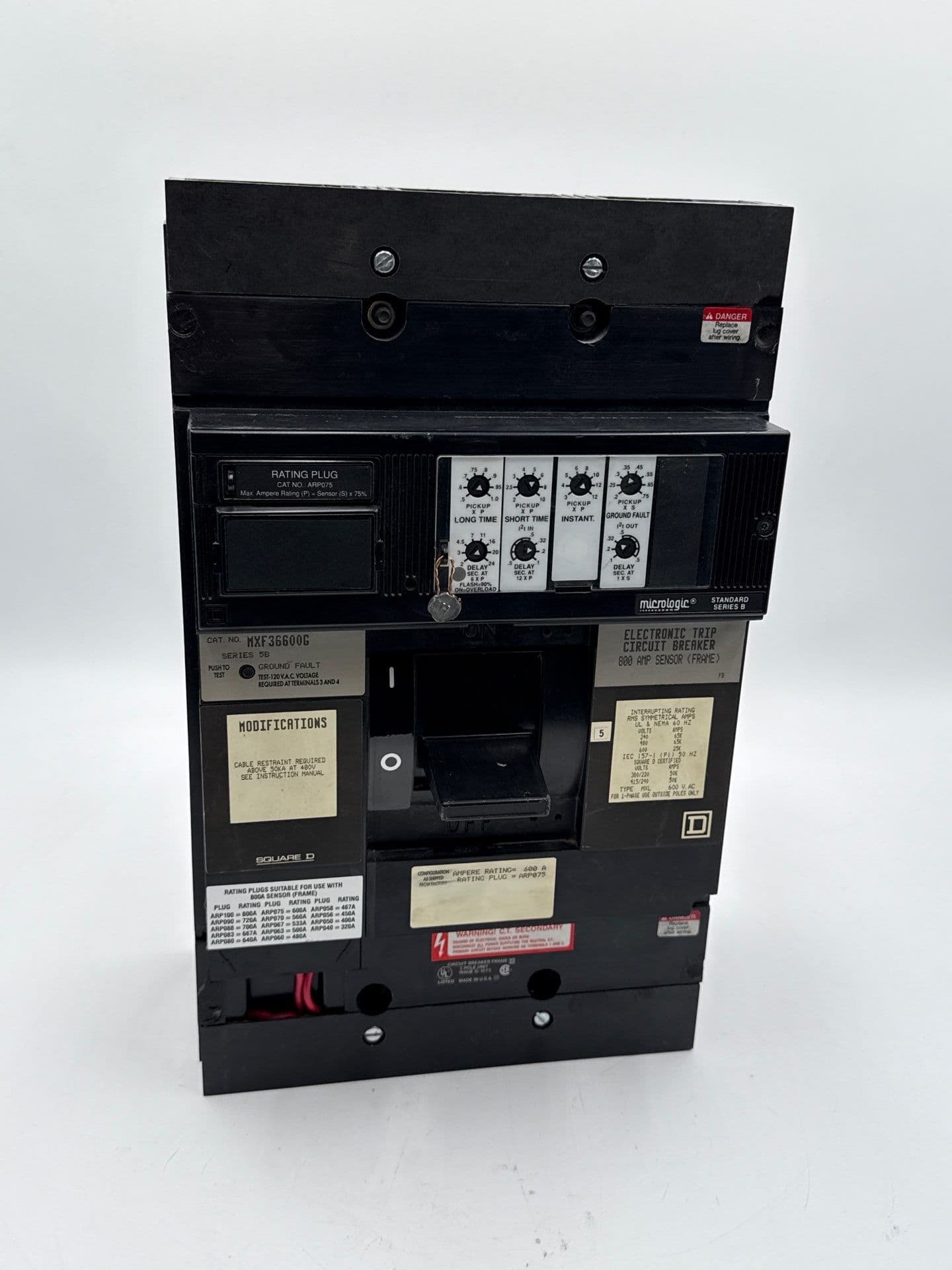 Square D MXF36600G Circuit Breaker 600A 3P 600V MXF 600 Amp Ground Fault LSIG – image 1