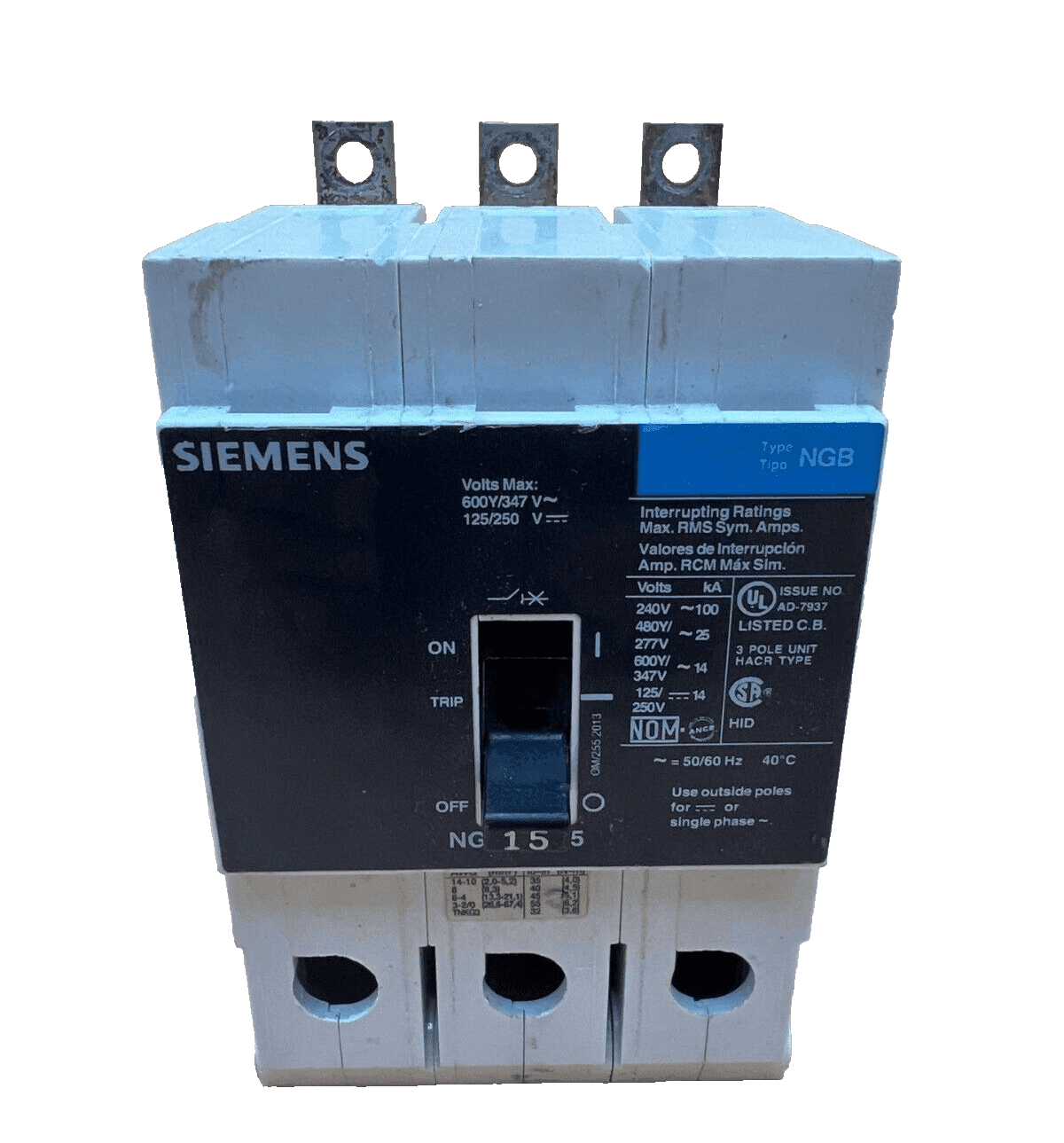 Siemens NGB3B015 Circuit Breaker — image 1 of 6