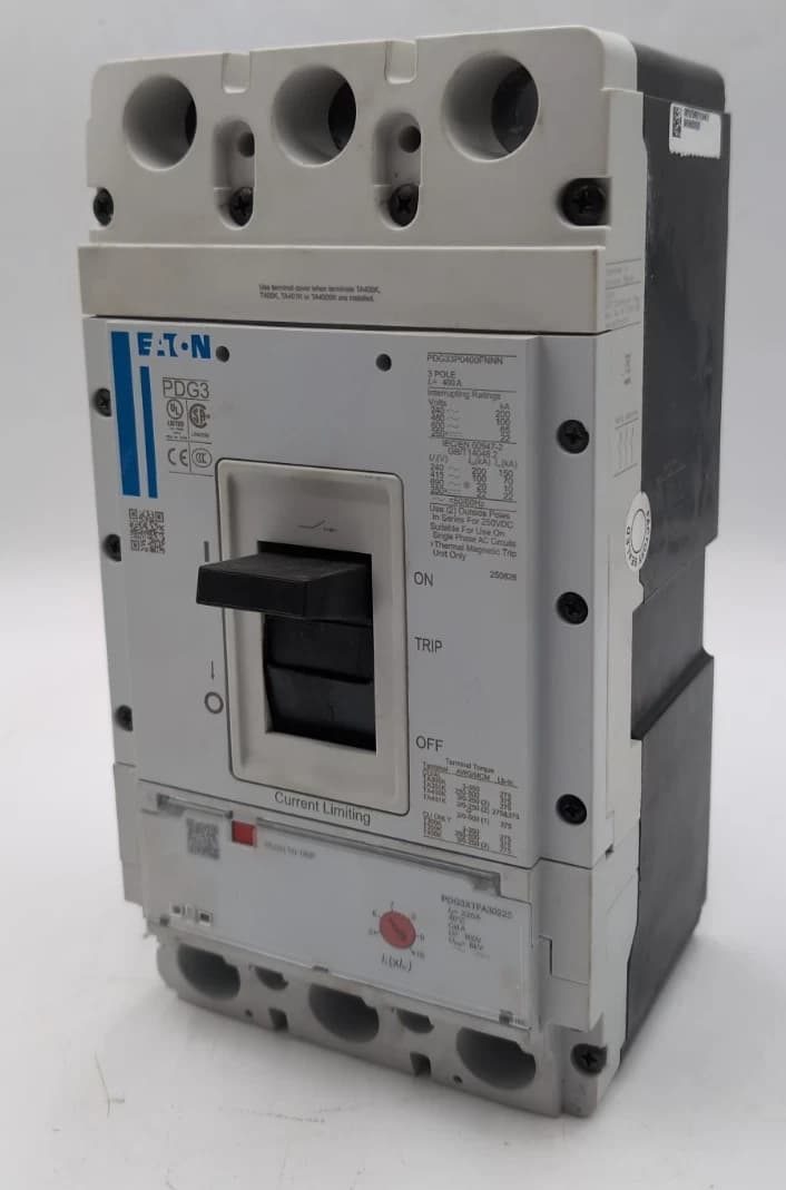 Eaton PDG33M0400FNNN Circuit Breaker 3P 600V w/ 225A Trip PDG3XTFA30225 225 Amp