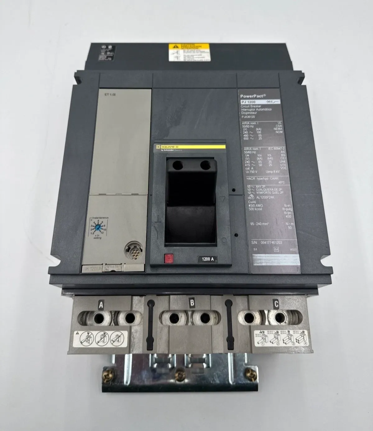 Sq D PJA36120 I‑Line Circuit Breaker 1200A 3P 600V PJA 1200 Amp PowerPact New