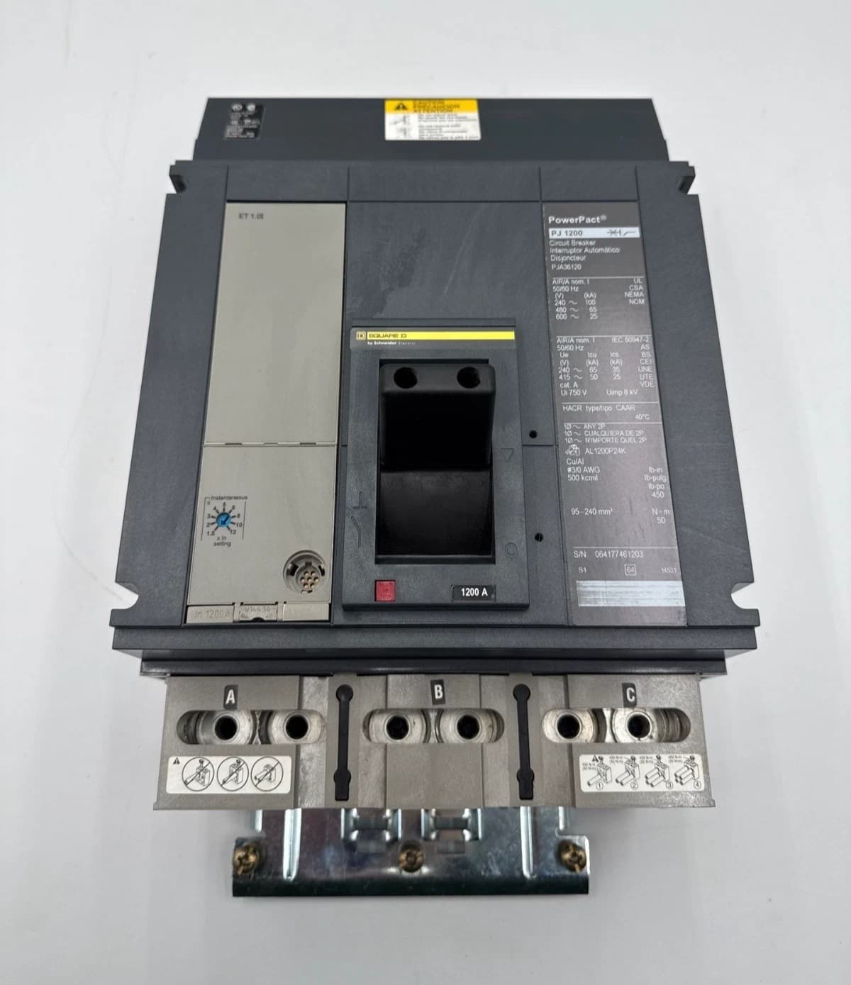 Sq D PJA36120 I‑Line Circuit Breaker 1200A 3P 600V PJA 1200 Amp PowerPact New – image 1