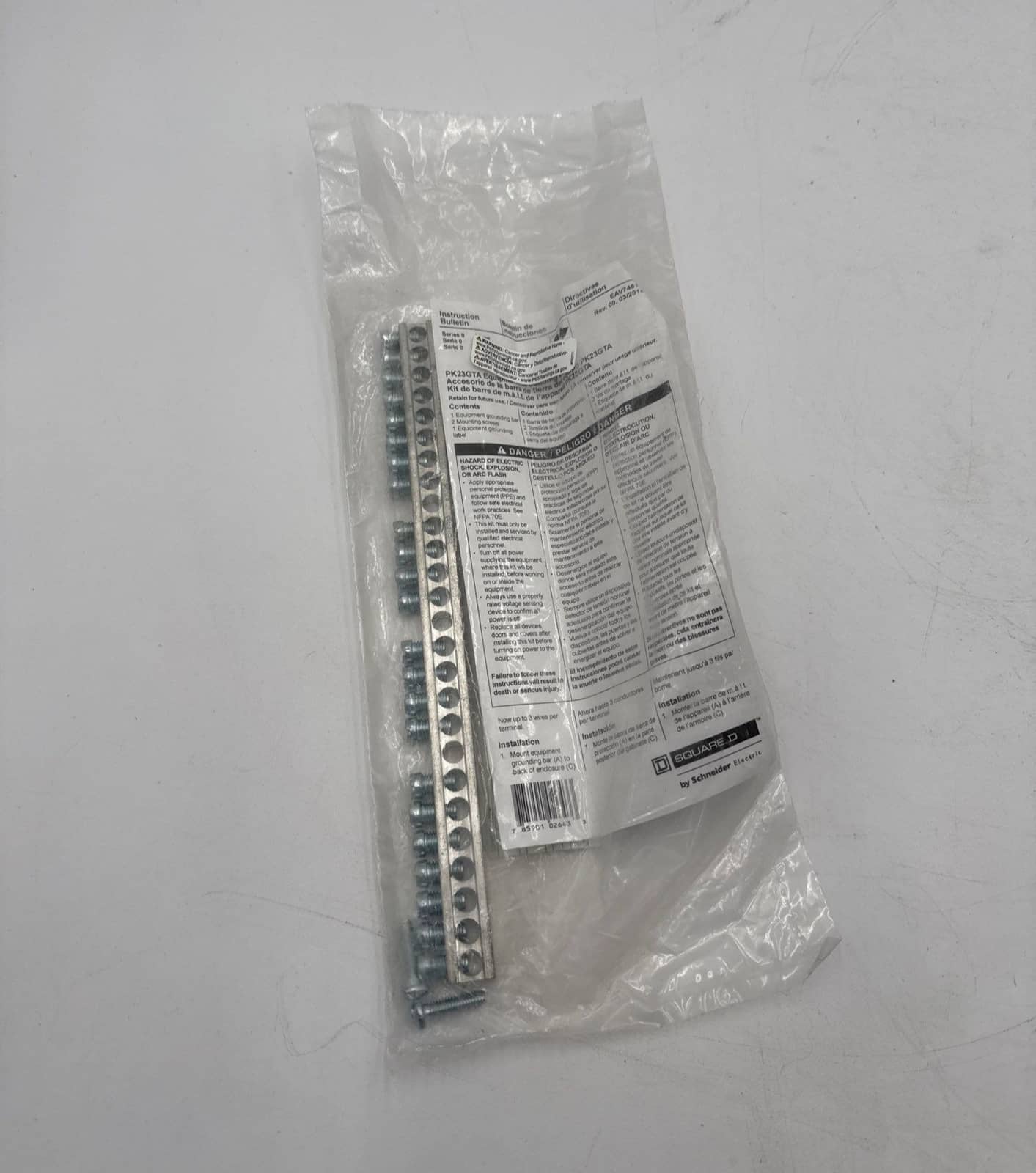 Square D PK23GTA Equipment Grounding Bar For Square D Load Centers