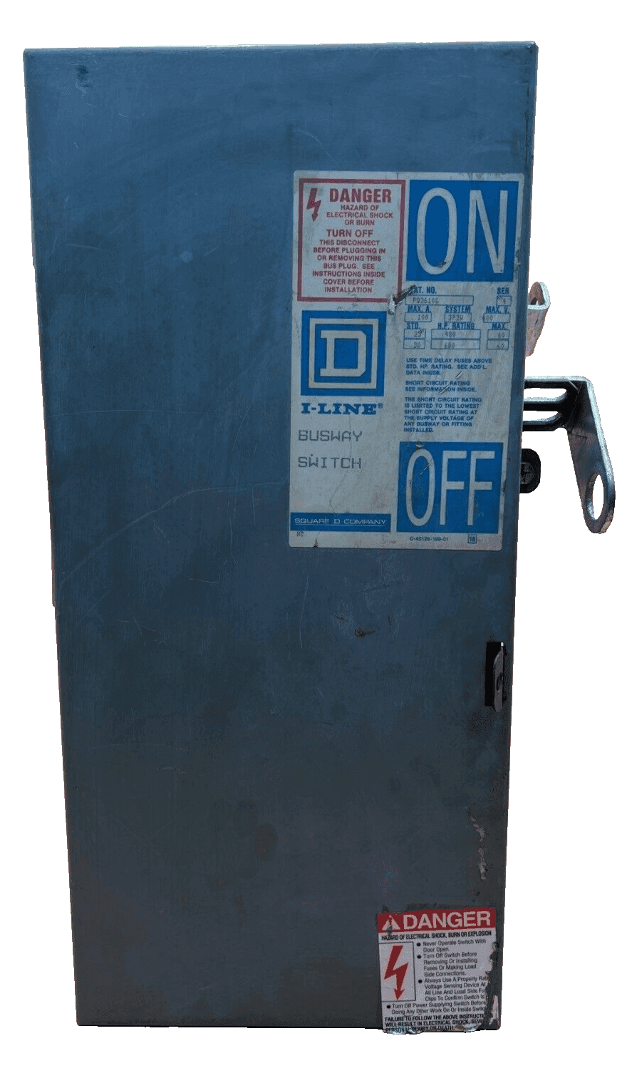Square D PQ3610G Disconnect Switch 100A 600V NEMA 1 Indoor